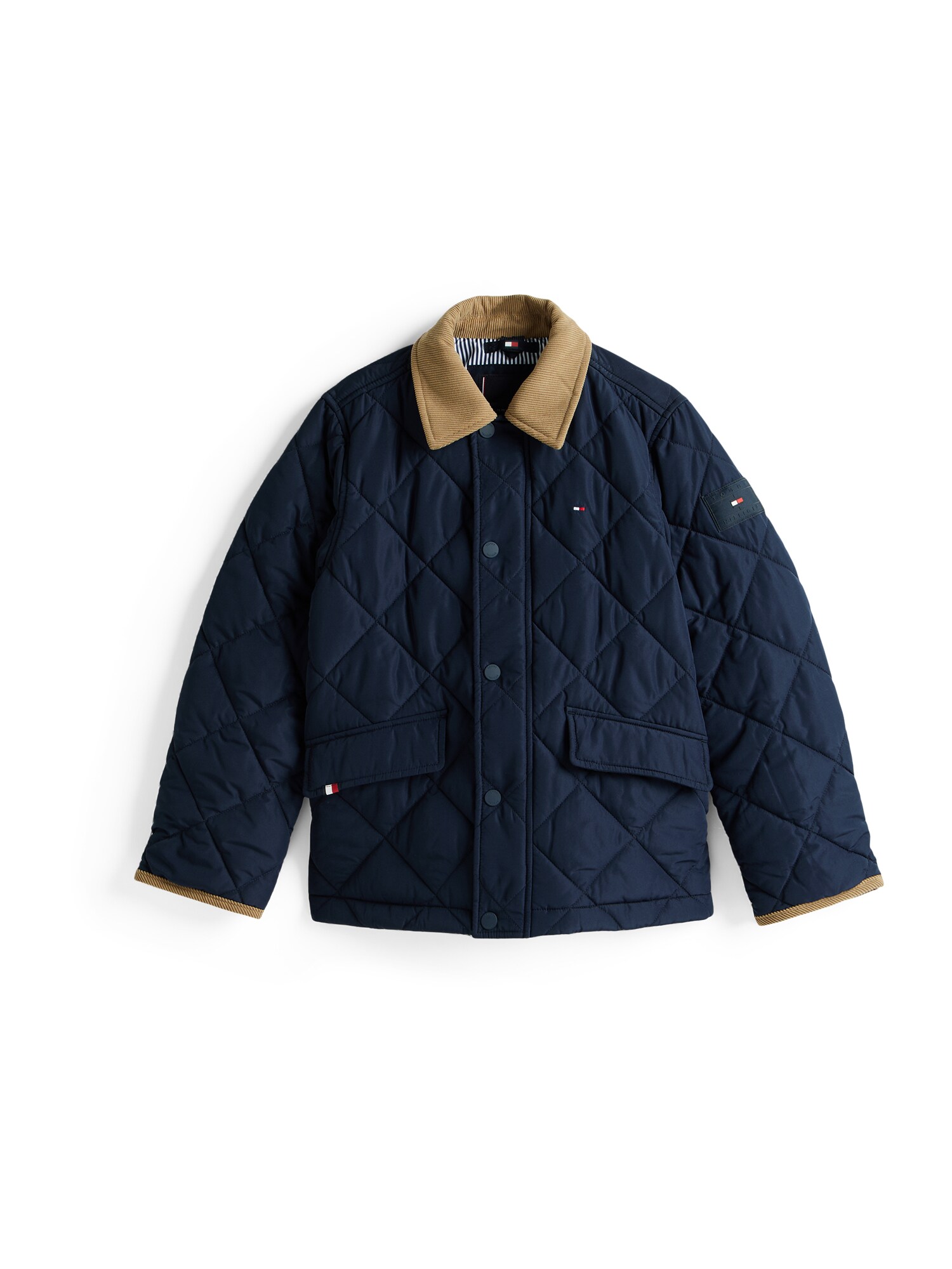 TOMMY HILFIGER Geacă de primăvară-toamnă  albastru închis / maro cappuccino