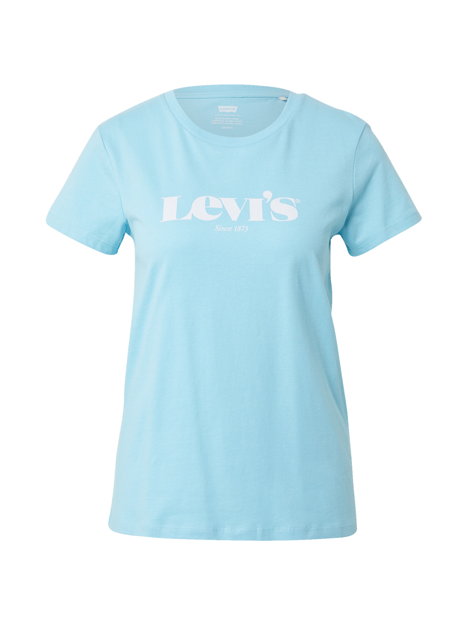 LEVI'S Тениска  тюркоазен / бяло