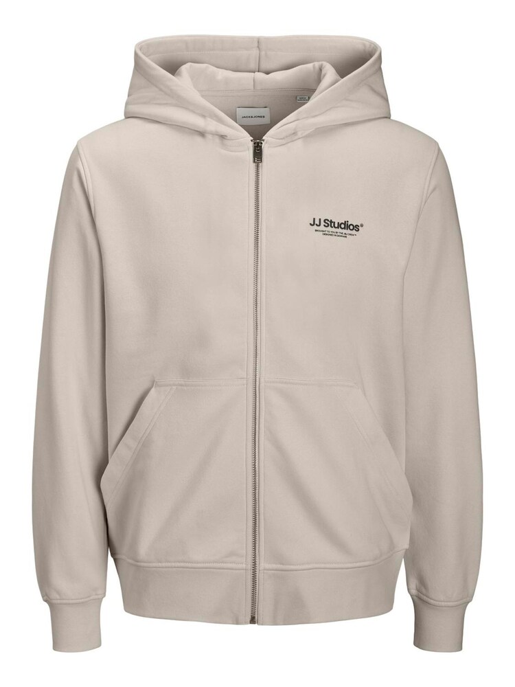 Jack & Jones Junior Sweatjacke Jungen Größe 128 hellgrau / schwarz