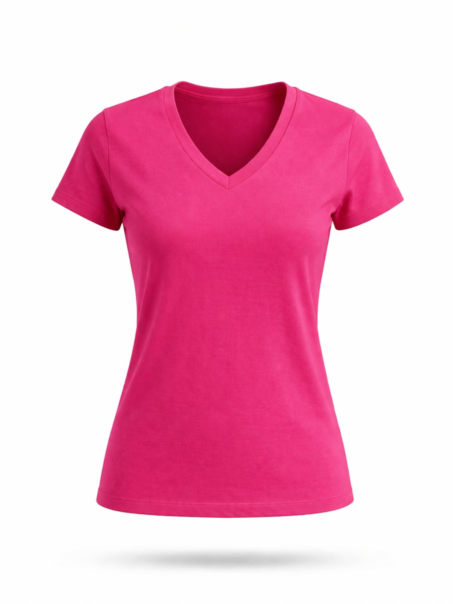 LEAFLETIC Camiseta 'Leafletic Women’s Short Sleeve V-Neck T-shirt' rosa neón