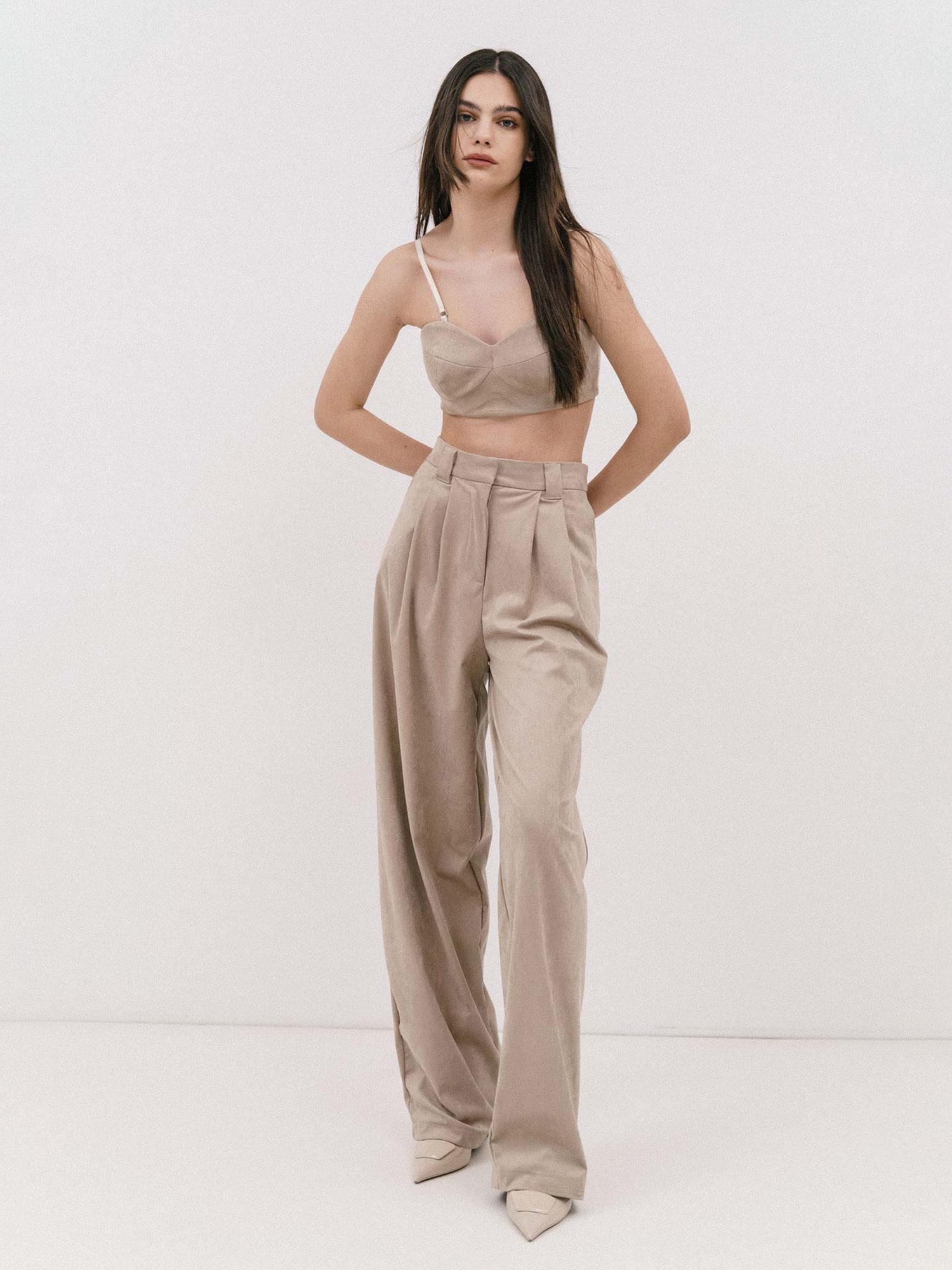 4TAILORS Nohavice 'Chili'  béžová