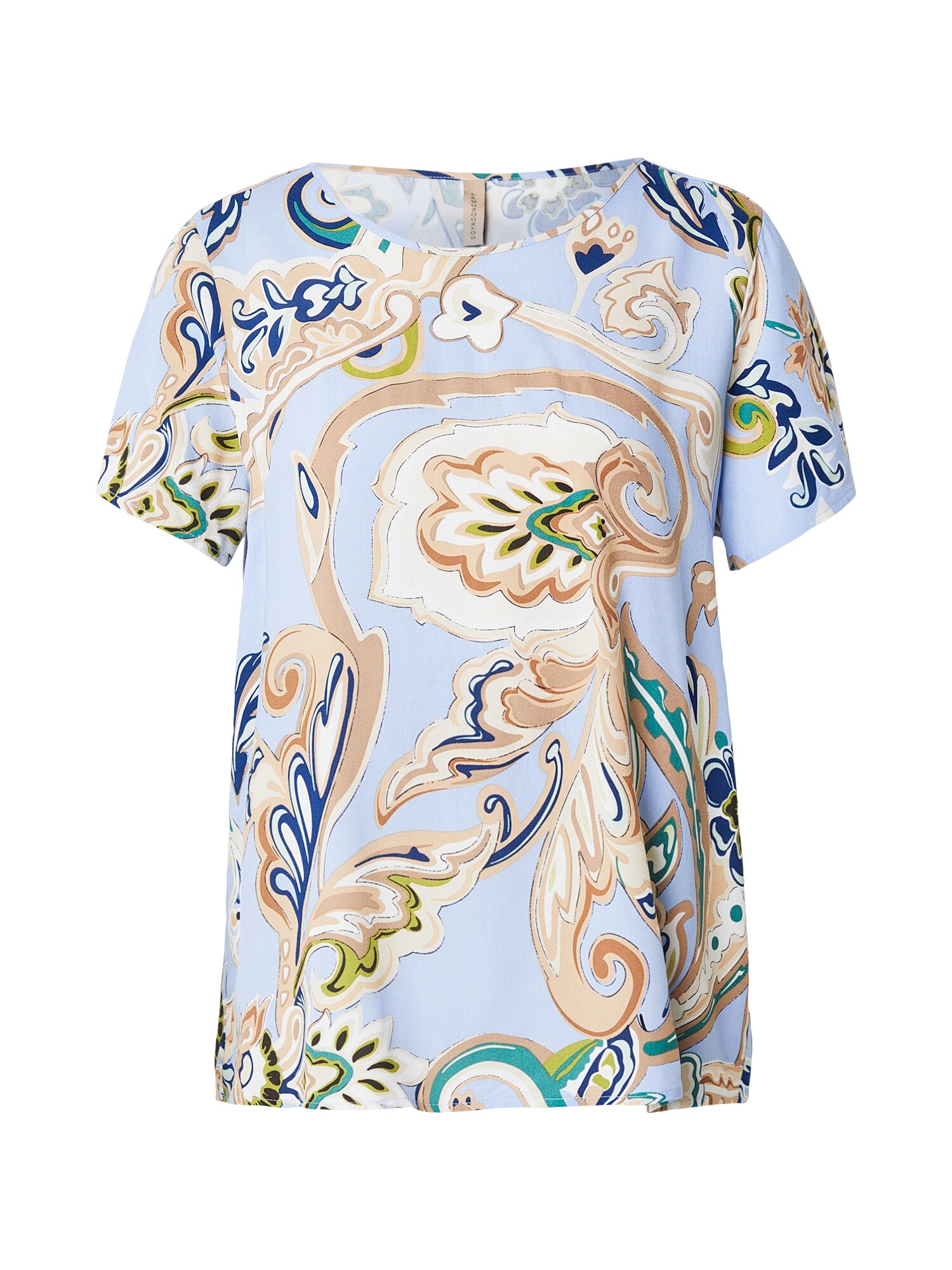 Soyaconcept Bluză CASJA 1  bej / albastru pastel / maro deschis / oliv