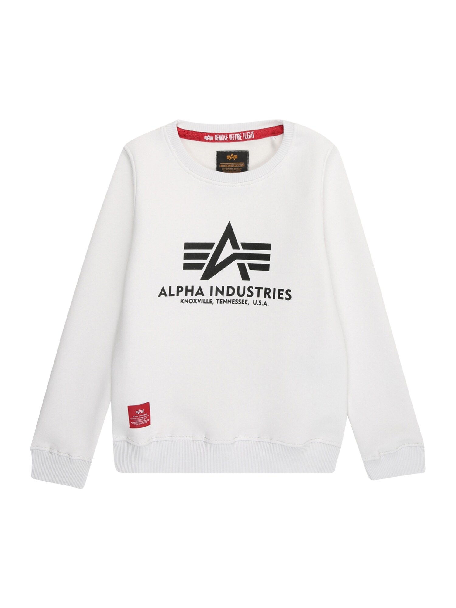 ALPHA INDUSTRIES Mikina  čierna / biela