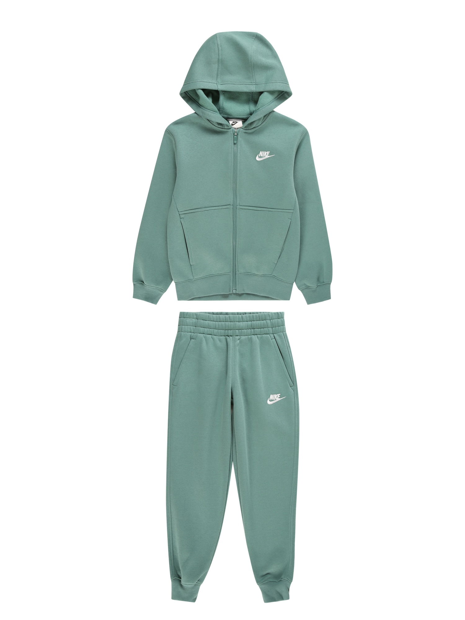 Nike Sportswear Joggingová súprava 'Club Fleece'  smaragdová / biela