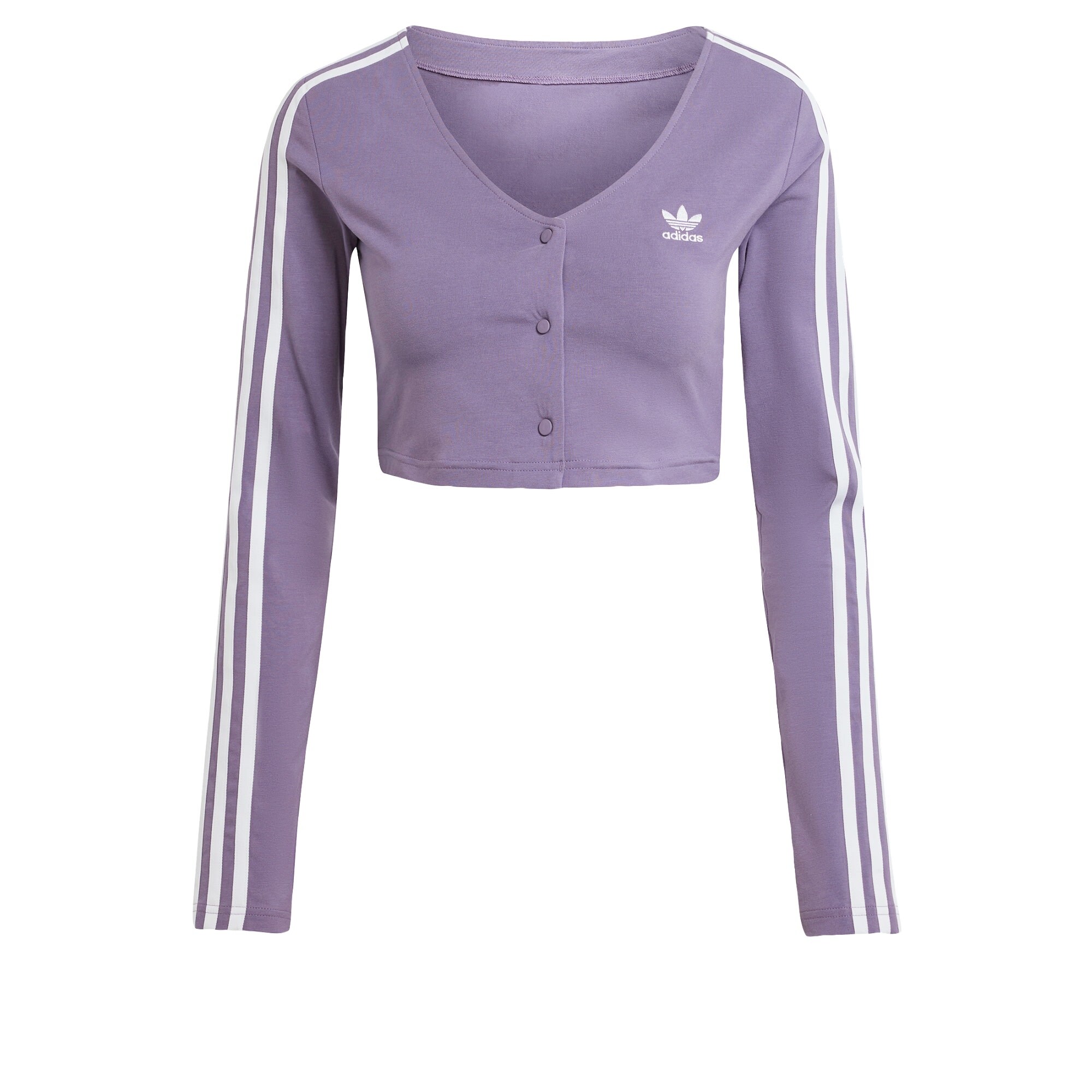 ADIDAS ORIGINALS Tricou 'Adicolor Classics 3-Streifen'  mov deschis / alb