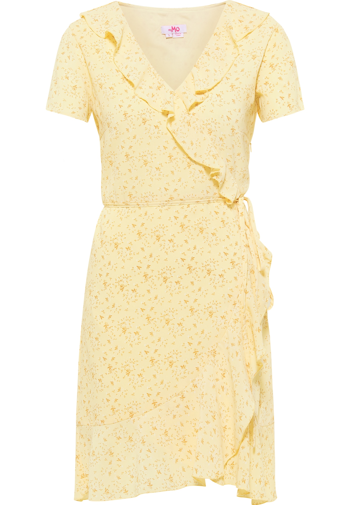 MYMO Vestido de verão  amarelo dourado / amarelo pastel / branco