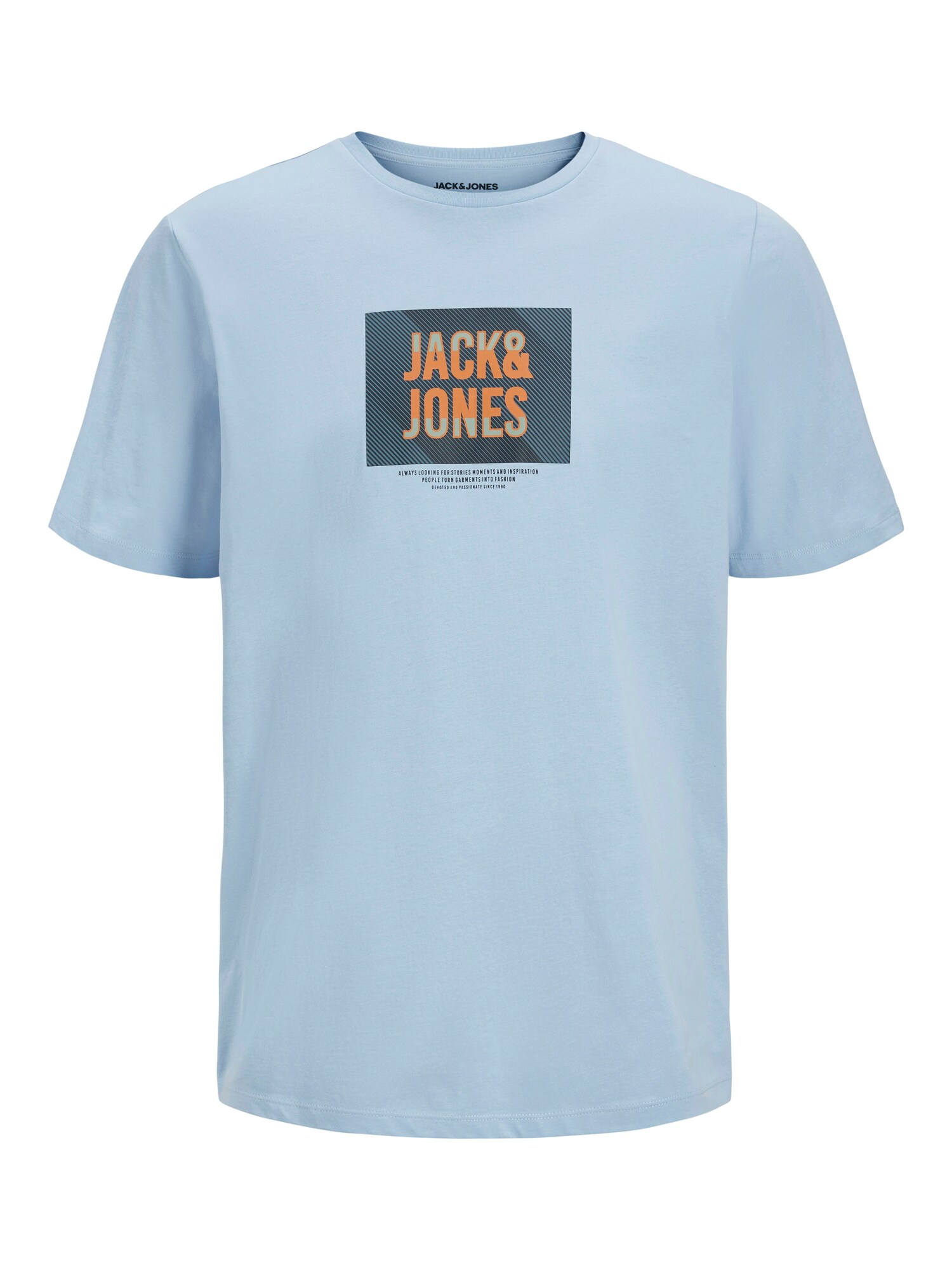 JACK & JONES Póló 'JJHudson'  világoskék / sötétkék / menta / narancs termék 2. képe