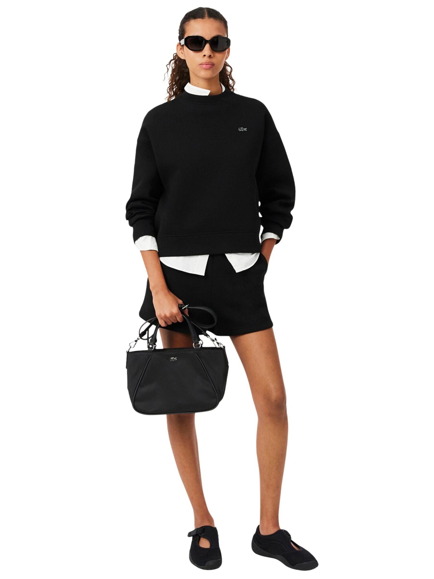 LACOSTE Bolso de mano 'Lacoste Femme Petit sac à main L Day in Noir'  negro