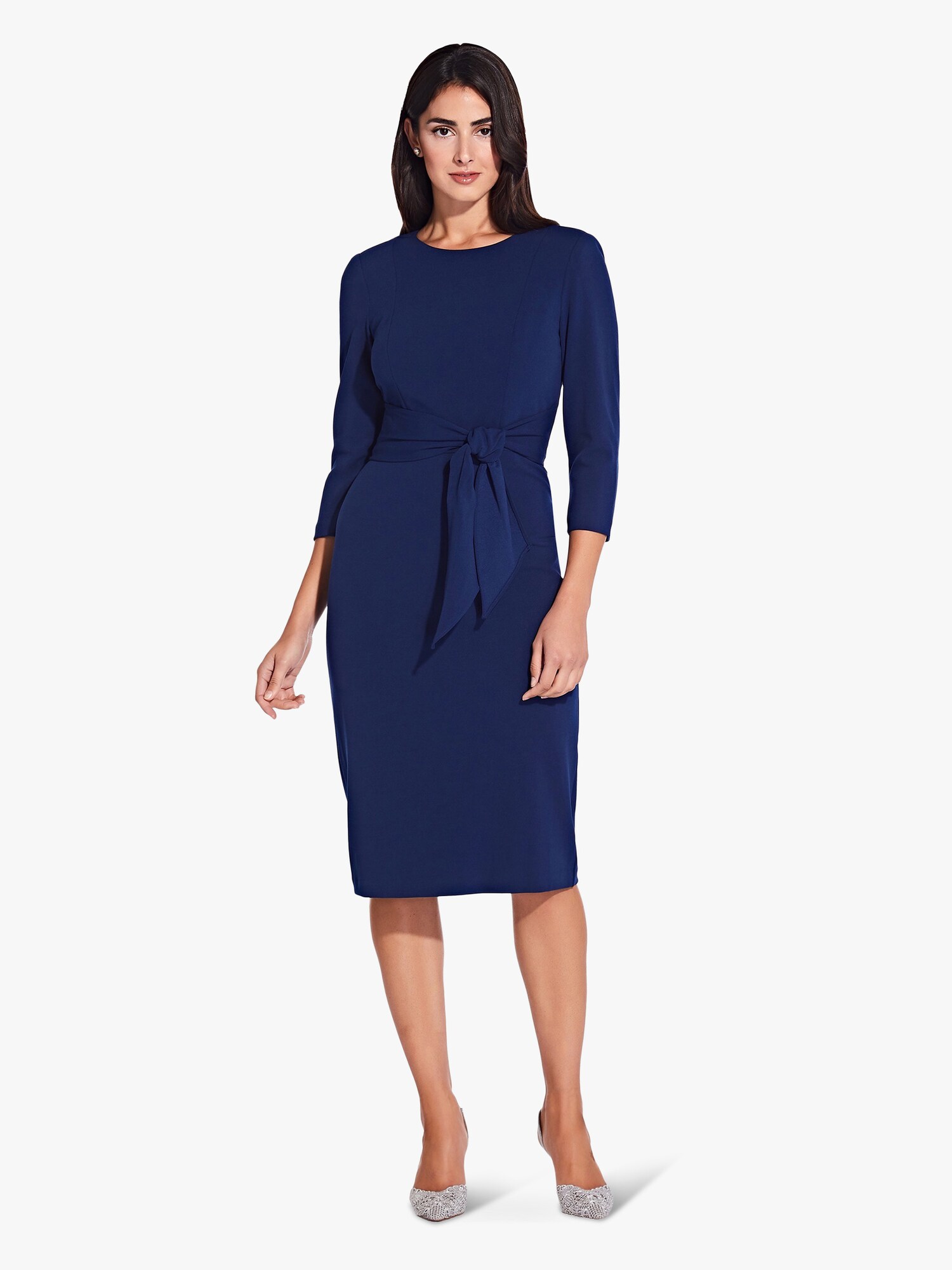 Thumbnail - Adrianna Papell Cocktailkleid Knit Crepe Tie Waist Sheath