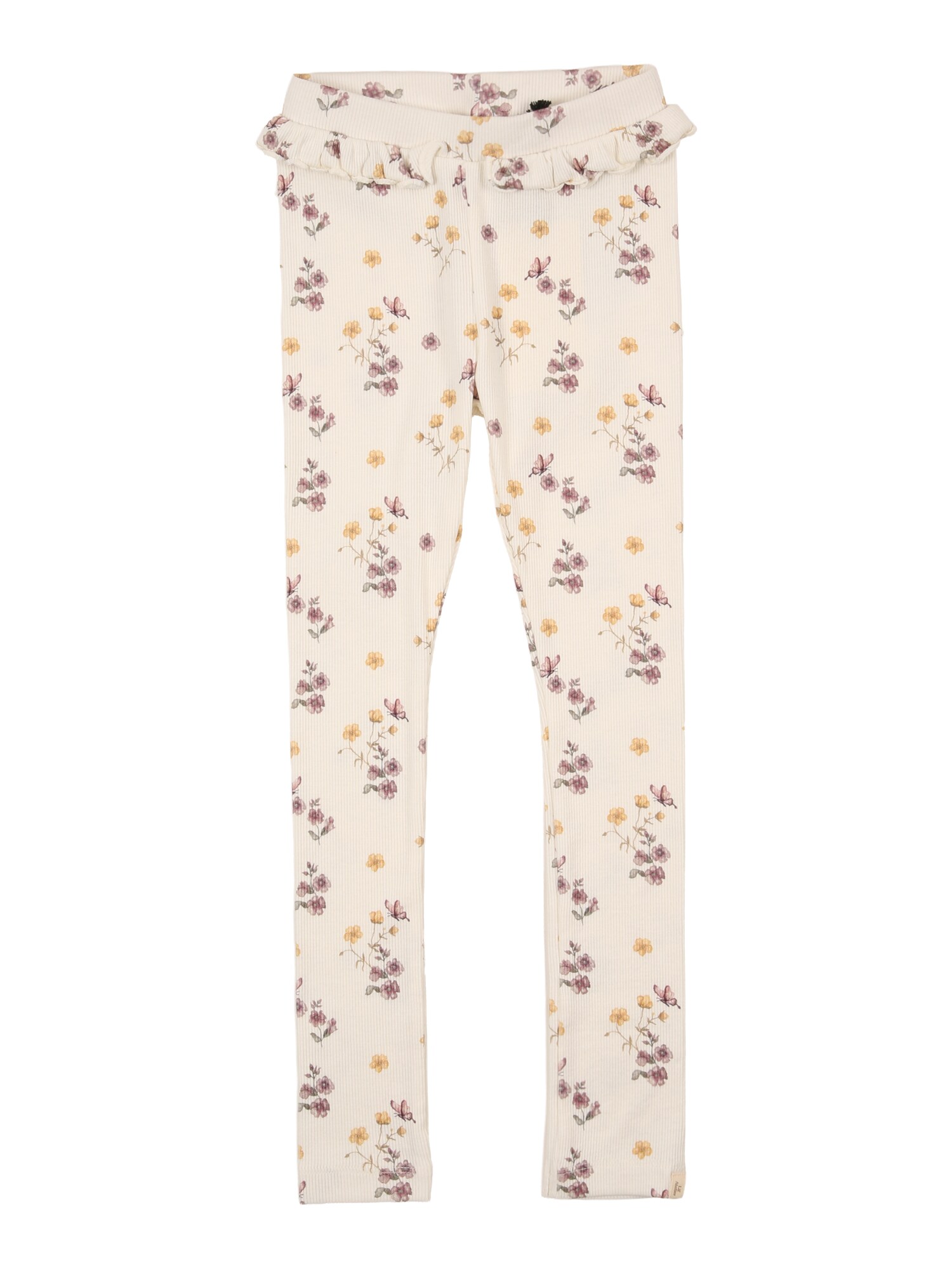 LilAtelier Leggings NMFGAVO  galben muștar / mauve / alb lână