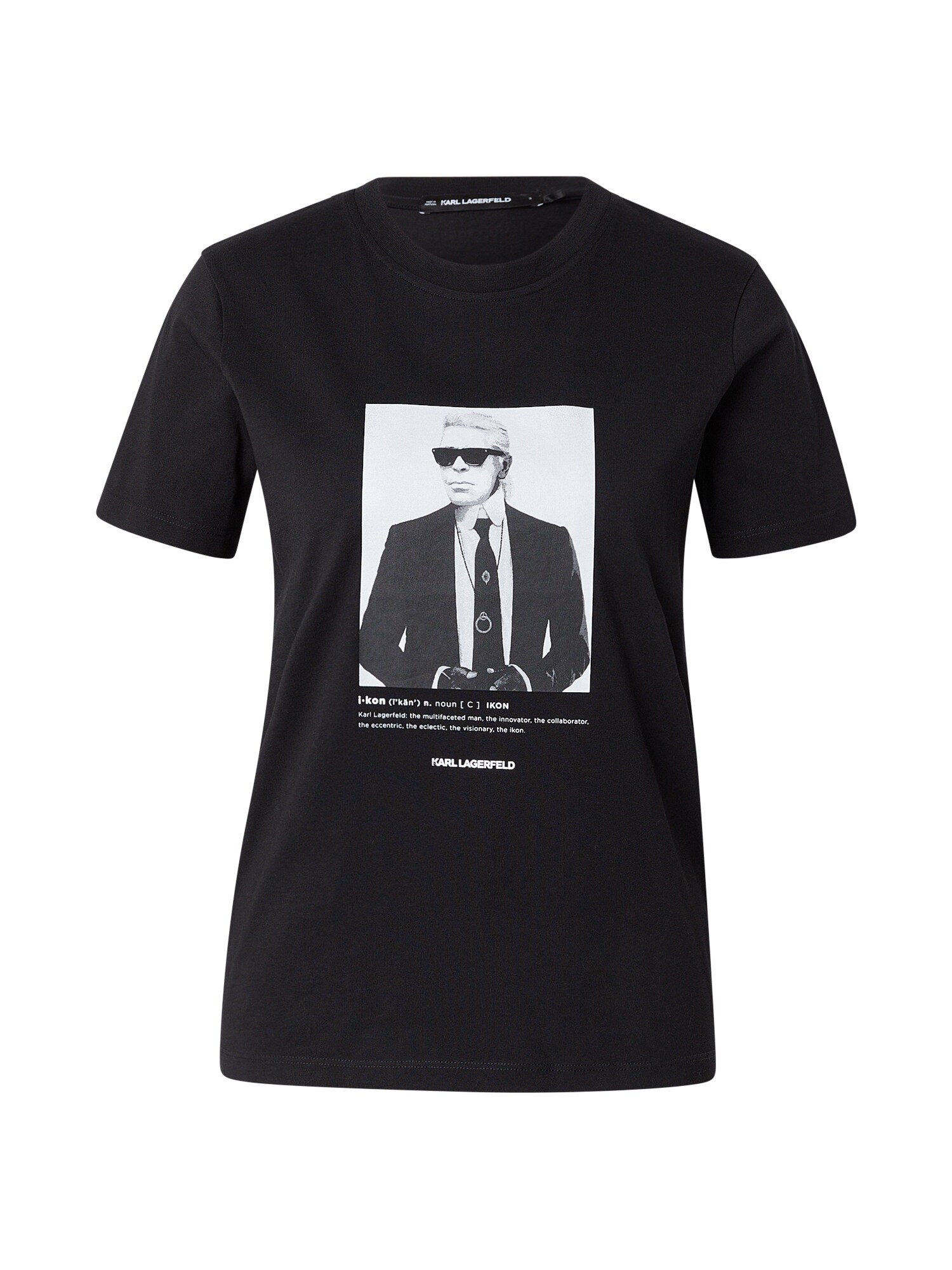 Karl Lagerfeld Tricou  negru / alb