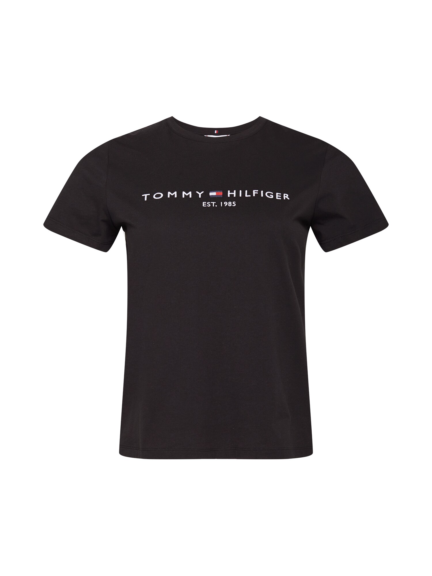 TOMMY HILFIGER Marškinėliai  juoda / balta