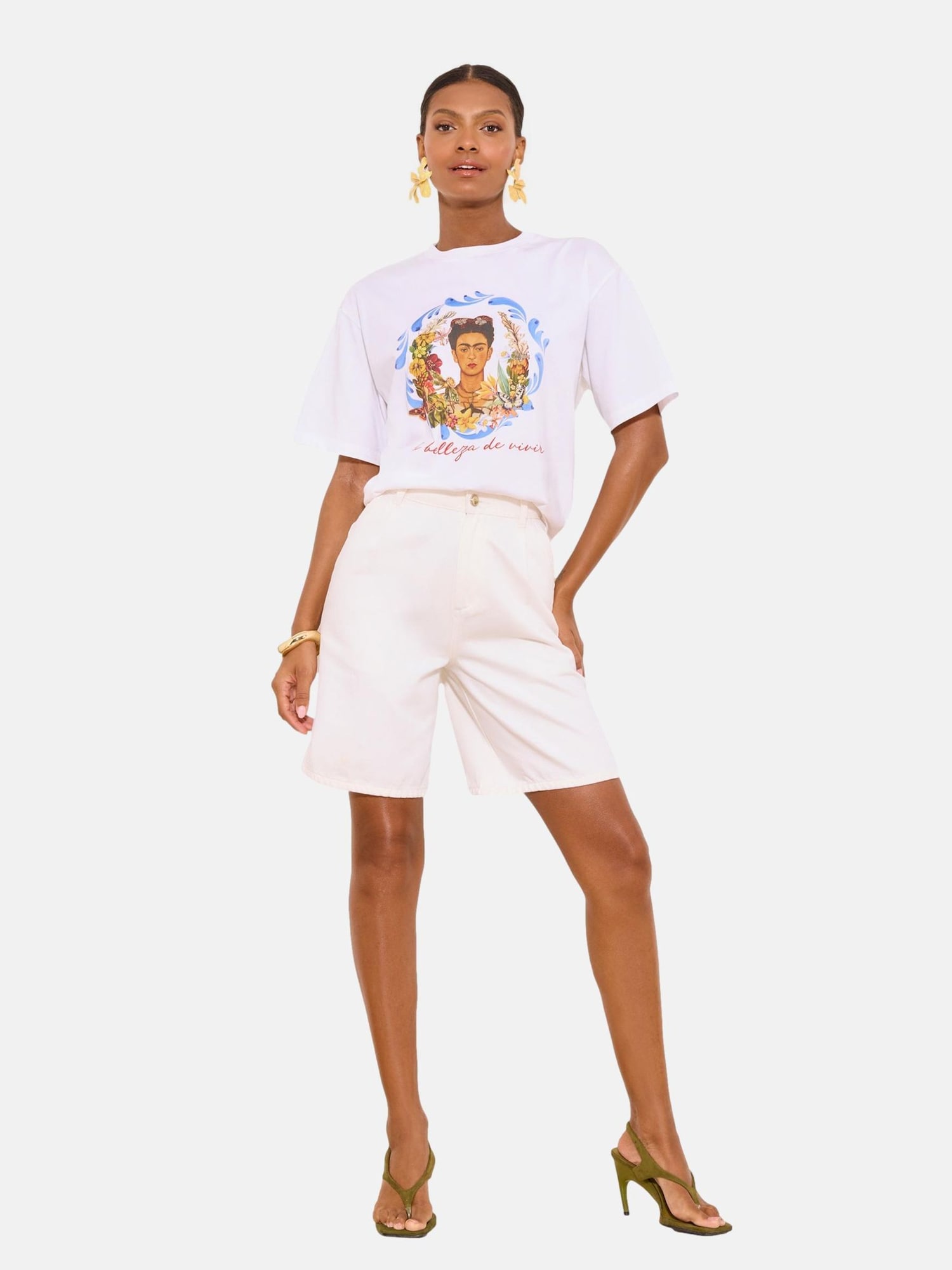 Lipsy Tricou maro / alb
