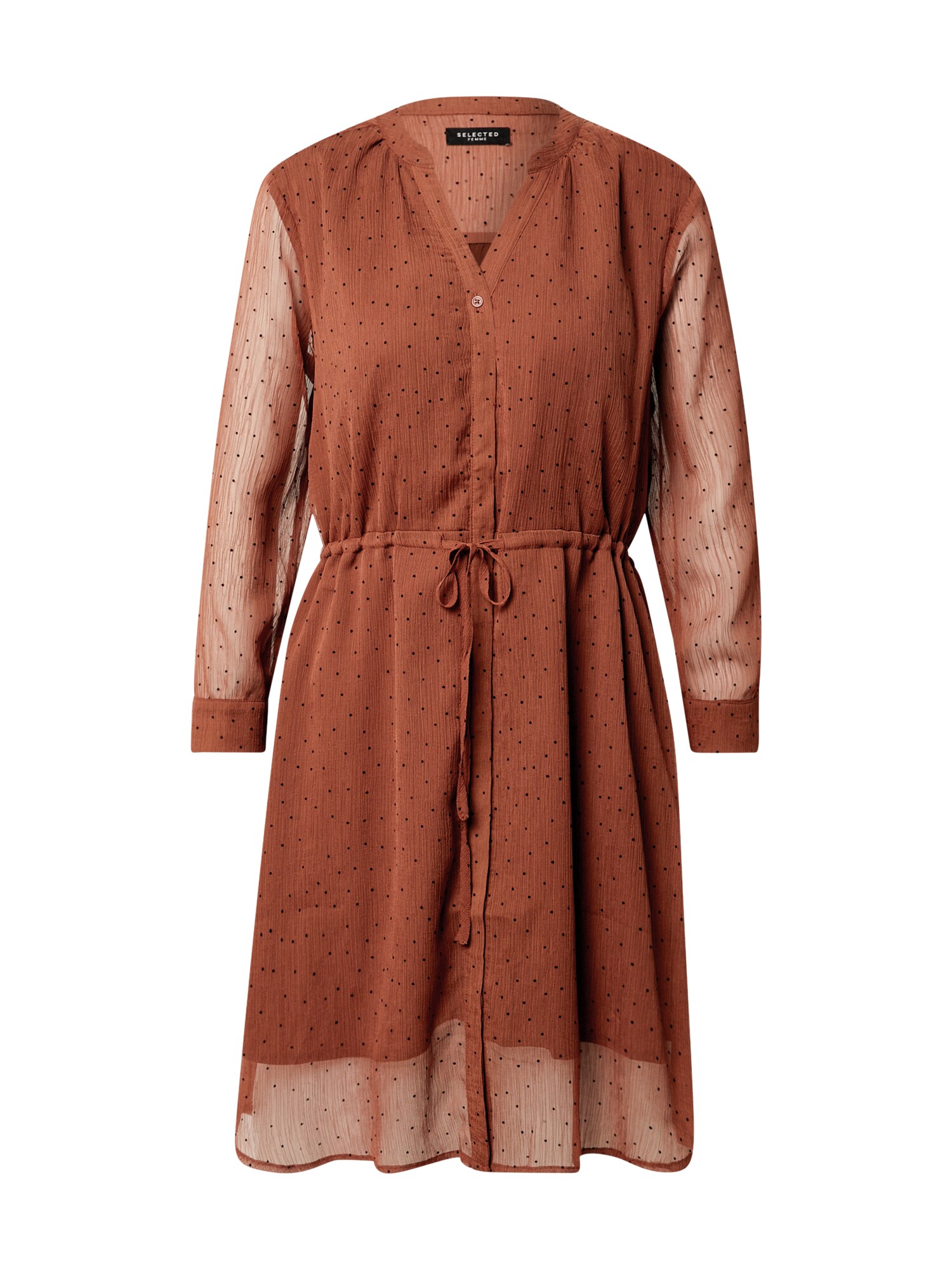 SELECTED FEMME Palaidinės tipo suknelė 'Maria'  ruda / juoda