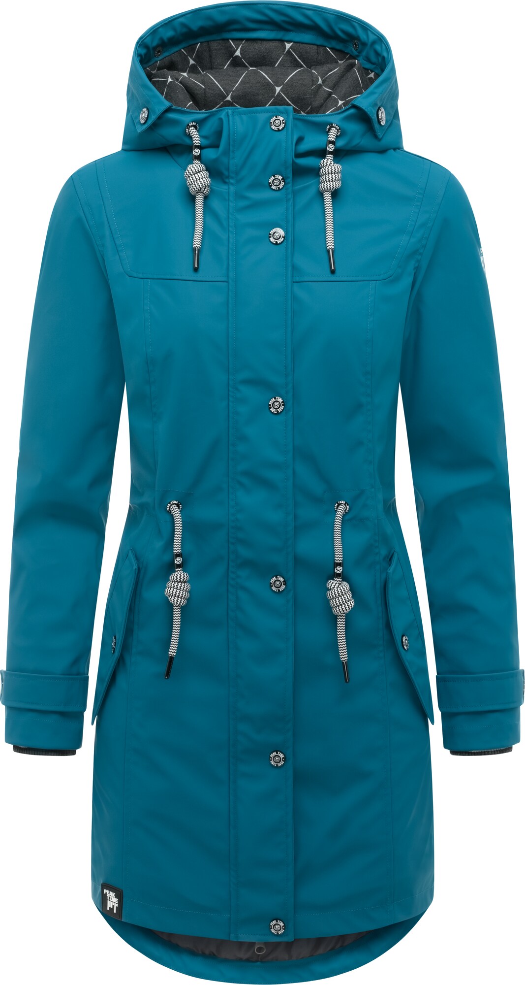 Peak Time Cappotto funzionale petrolio / nero / bianco