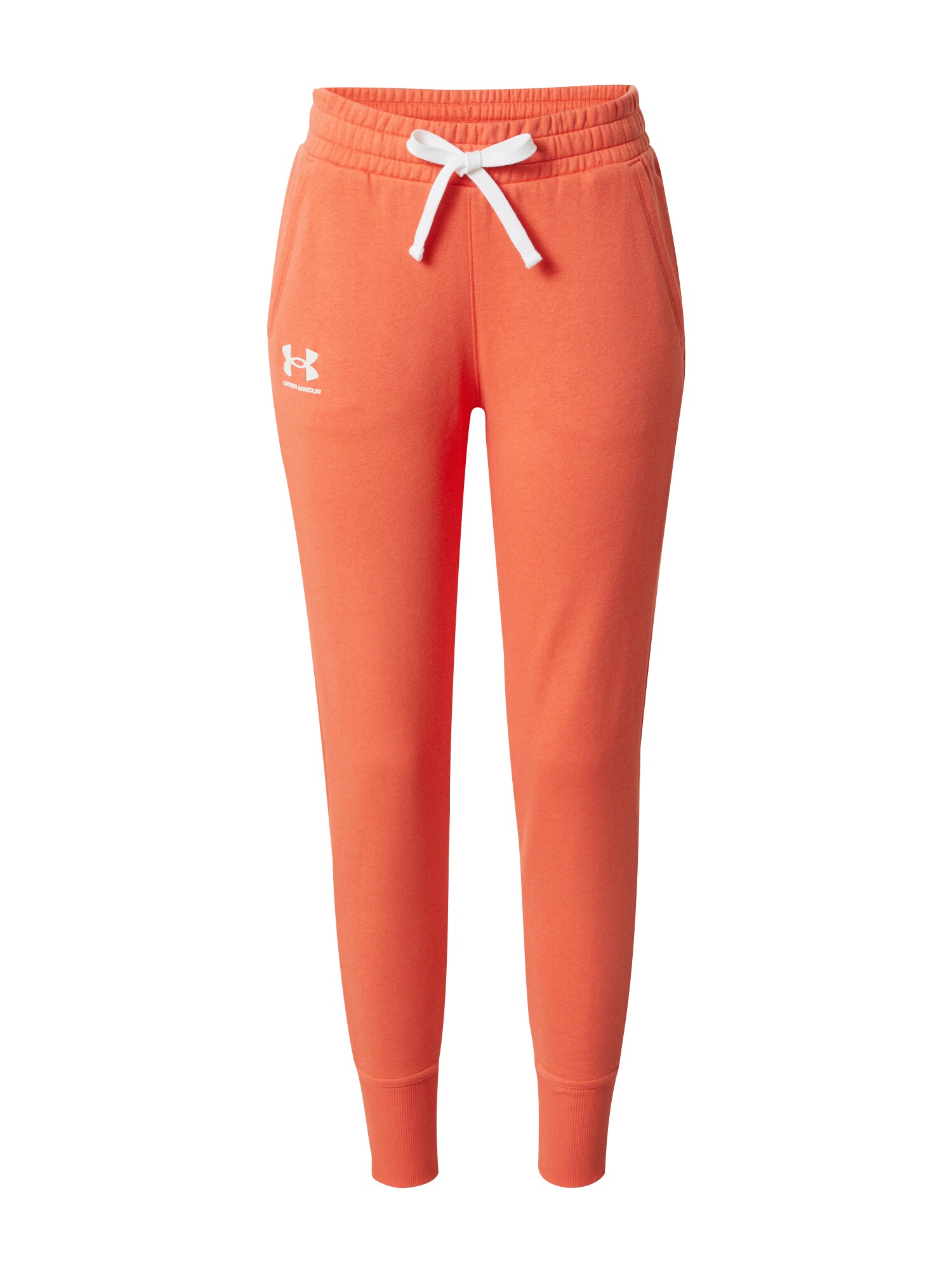 UNDER ARMOUR Спортен панталон  оранжево / бяло
