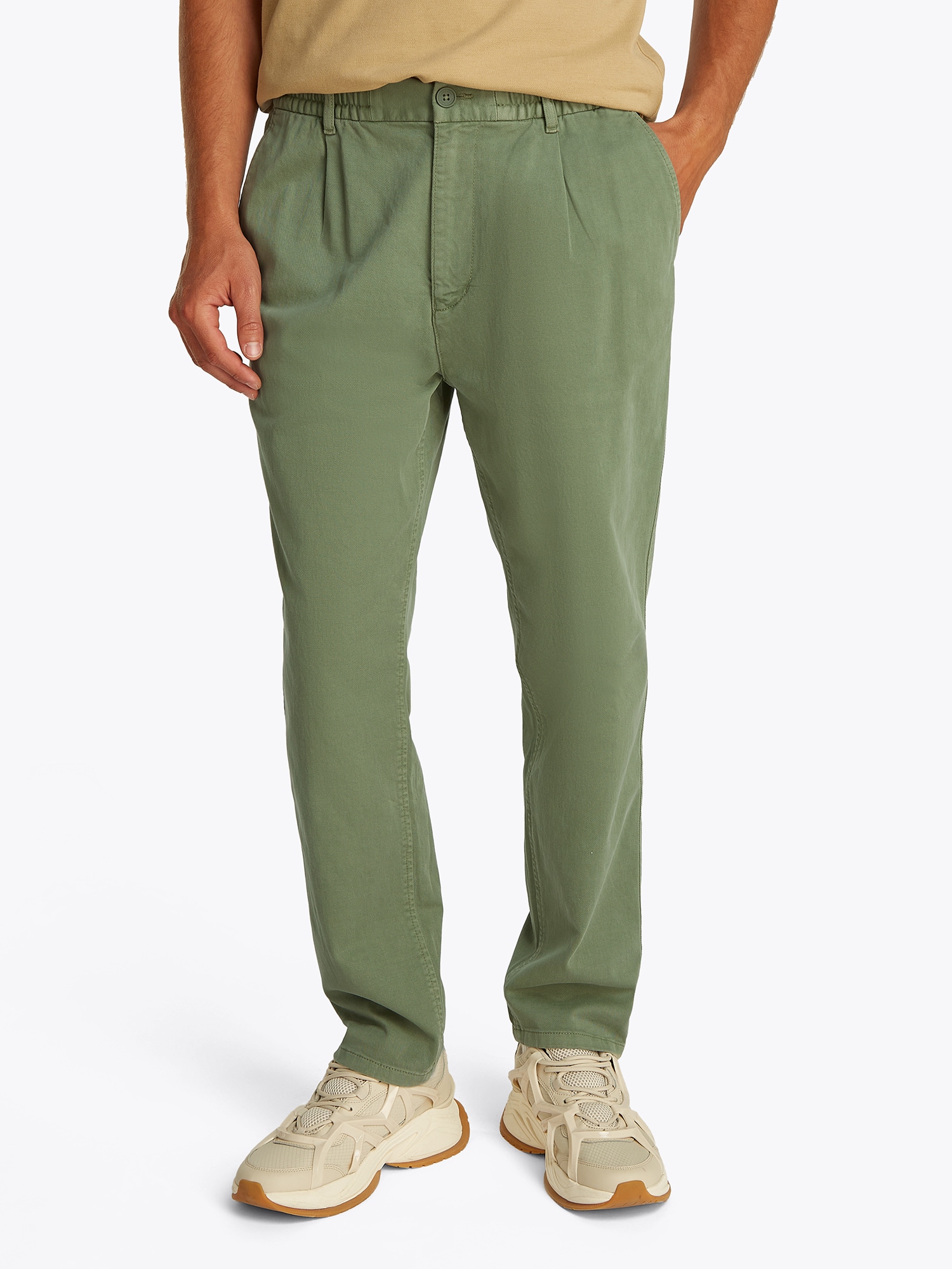 Tommy Jeans Élére vasalt nadrágok  zöld termék 2. képe
