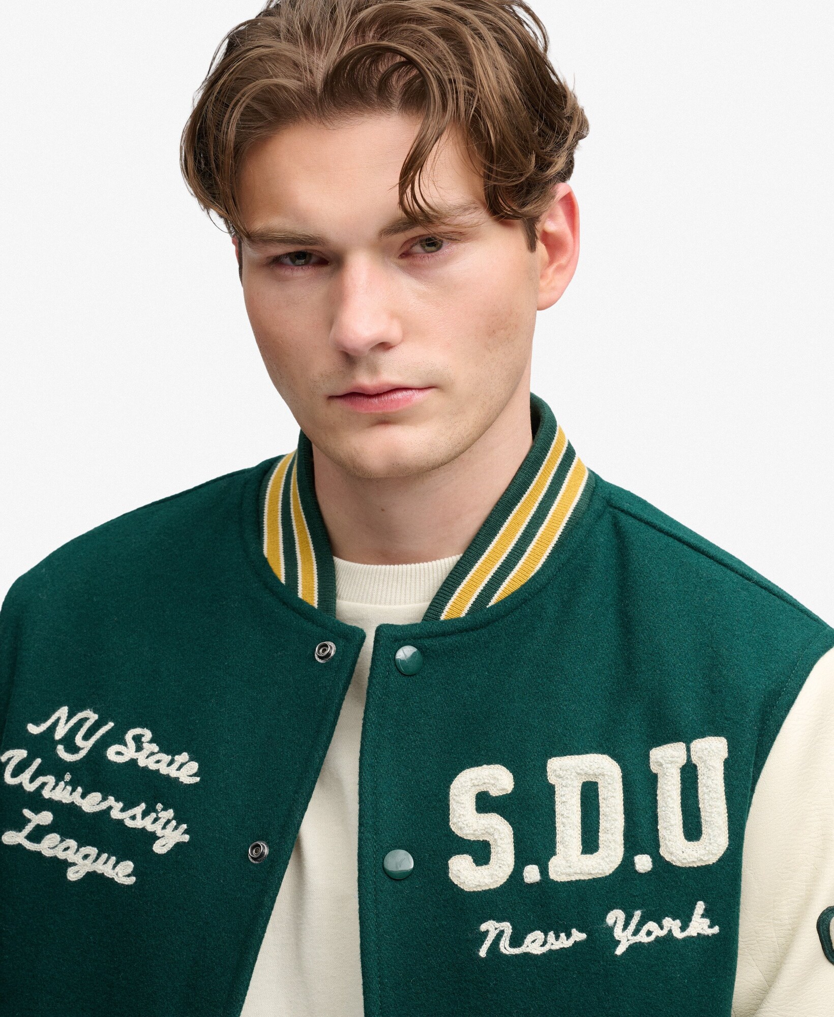 Superdry & Co Chaqueta de entretiempo  beige / amarillo / verde – imagen 3
