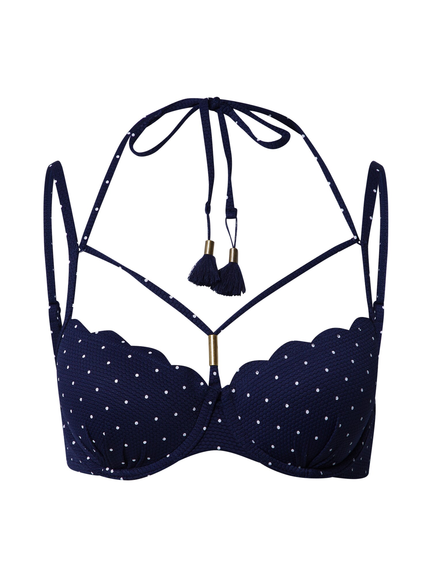 Hunkemöller Bikinový top  námornícka modrá / biela