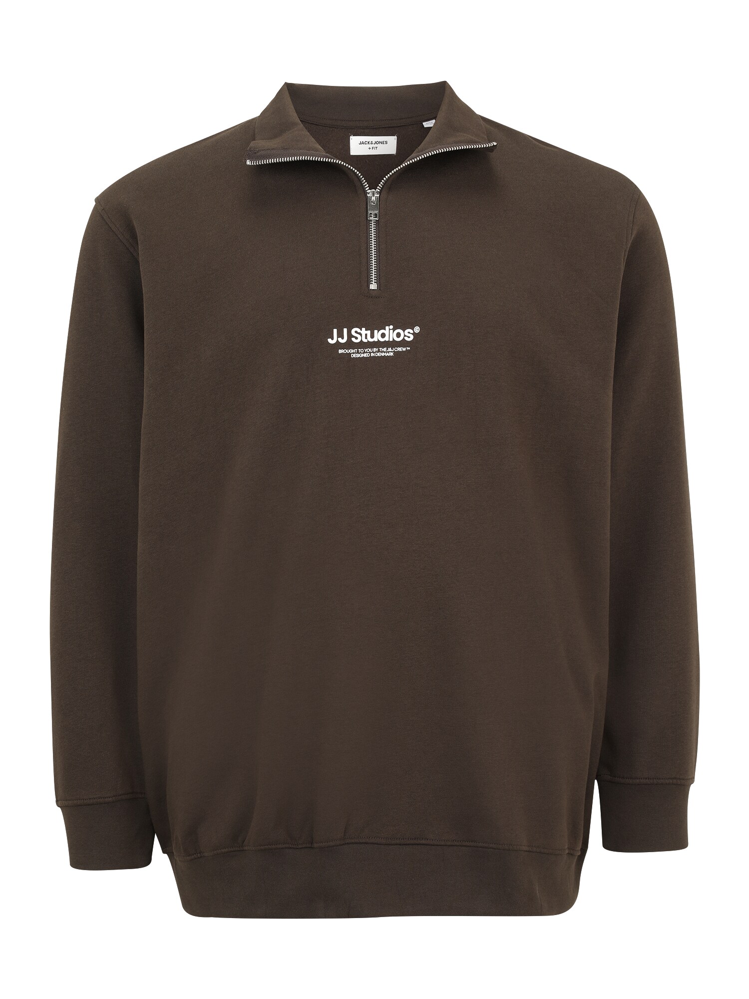 Jack & Jones Plus Bluză de molton 'JJESOHO'  maro închis