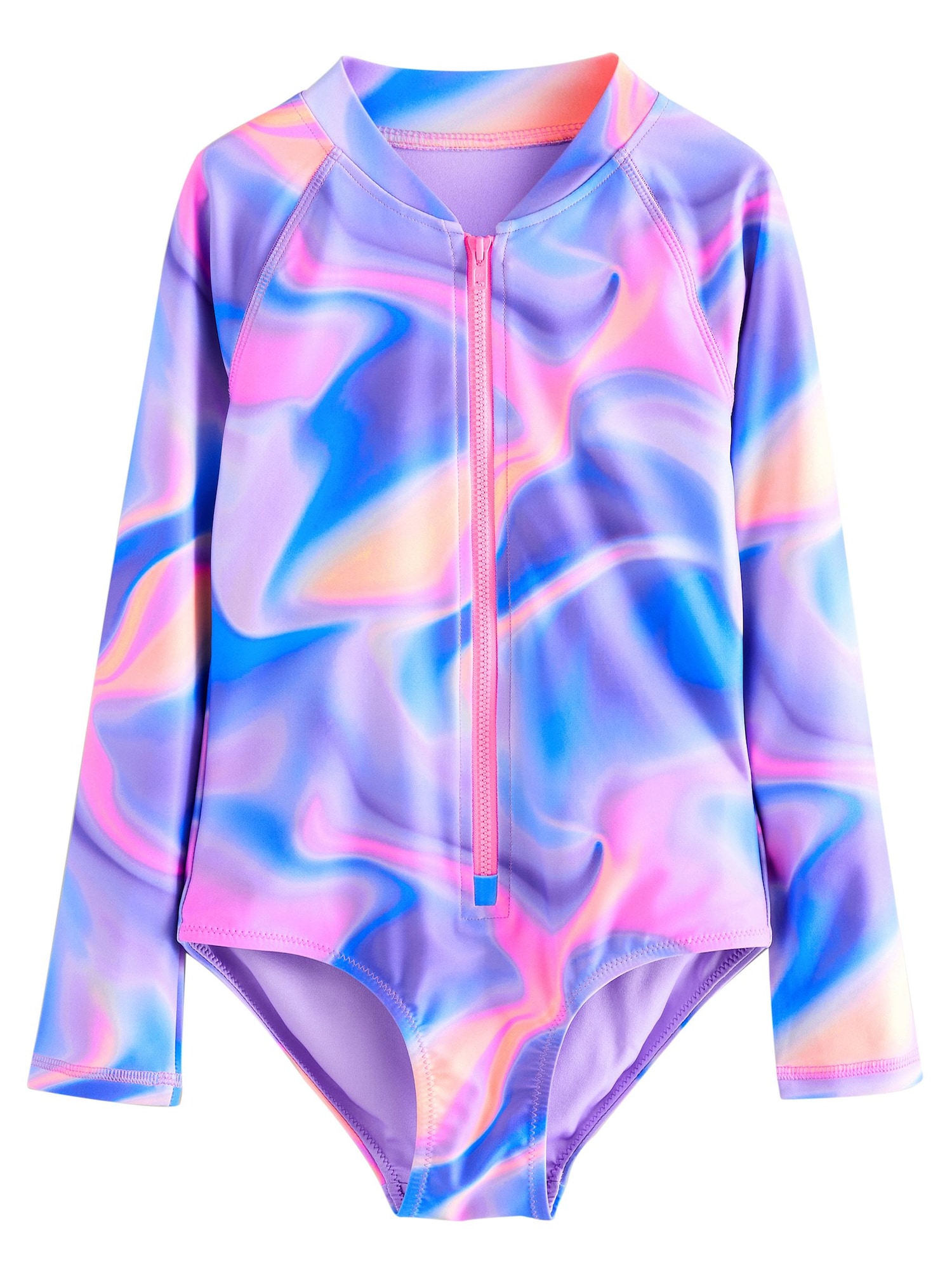 Next Costum de baie întreg  azur / lila / roz deschis