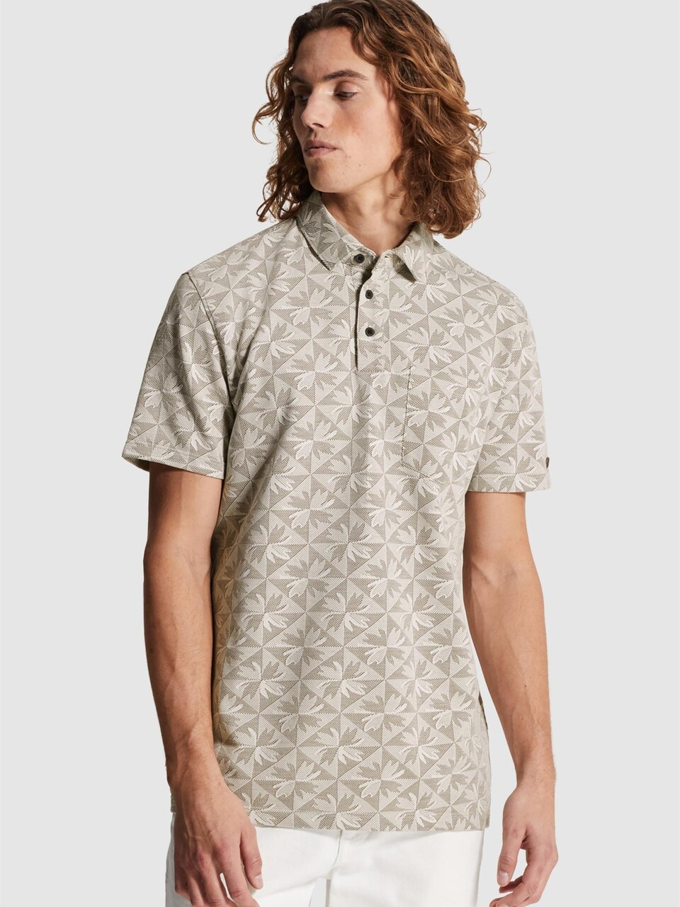T-shirt 'Polo shirt in a cotton blend with chest pocket'