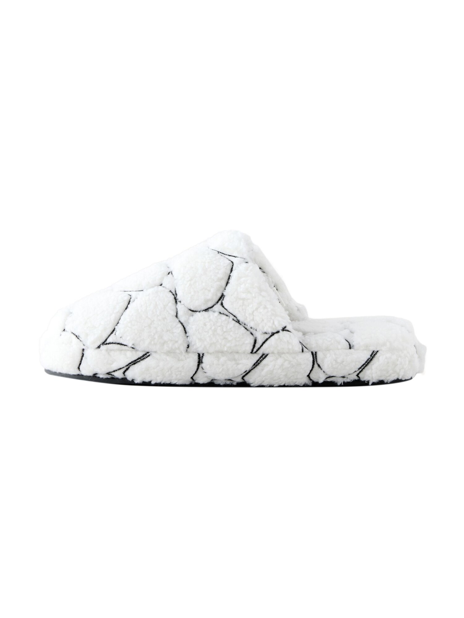 Next Papuci de casă  negru / alb