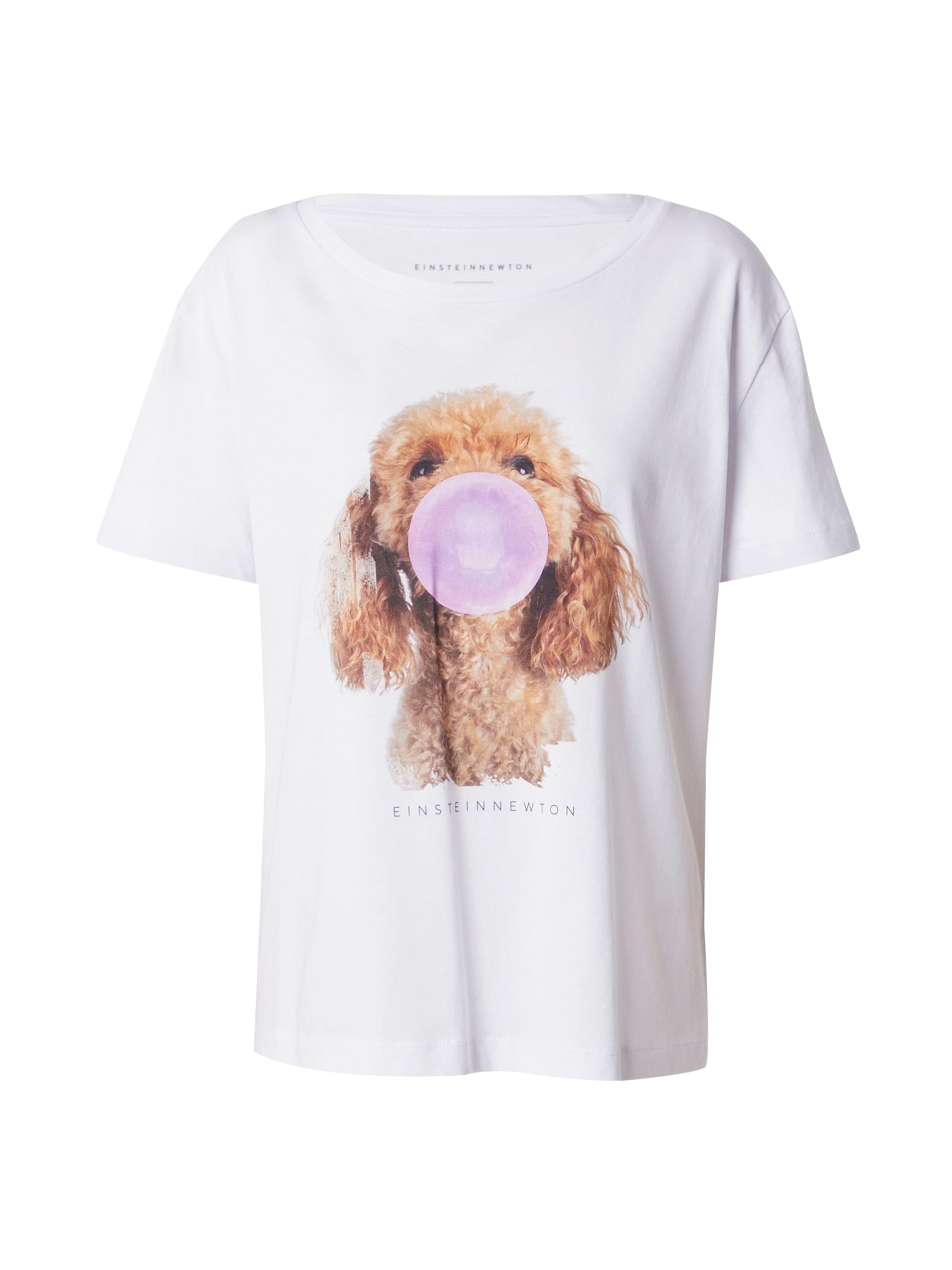 EINSTEIN & NEWTON T-shirt 'Bubble Poodle' brun / rosa / svart dam