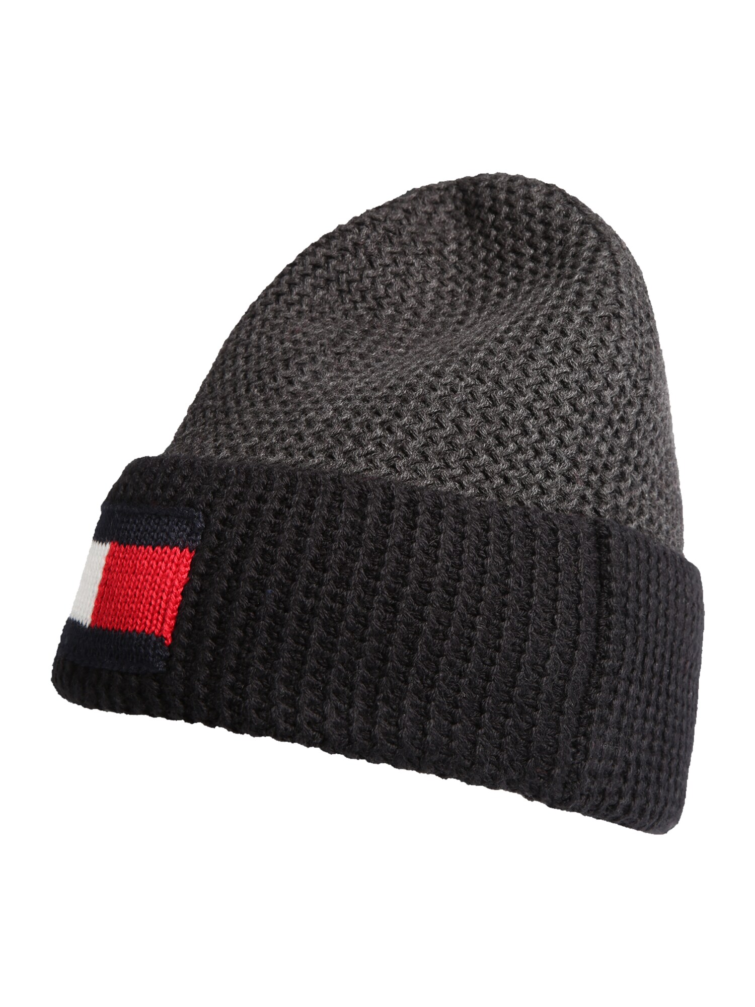 TOMMY HILFIGER Megzta kepurė  tamsiai pilka / antracito / melionų spalva / tamsiai mėlyna / balta