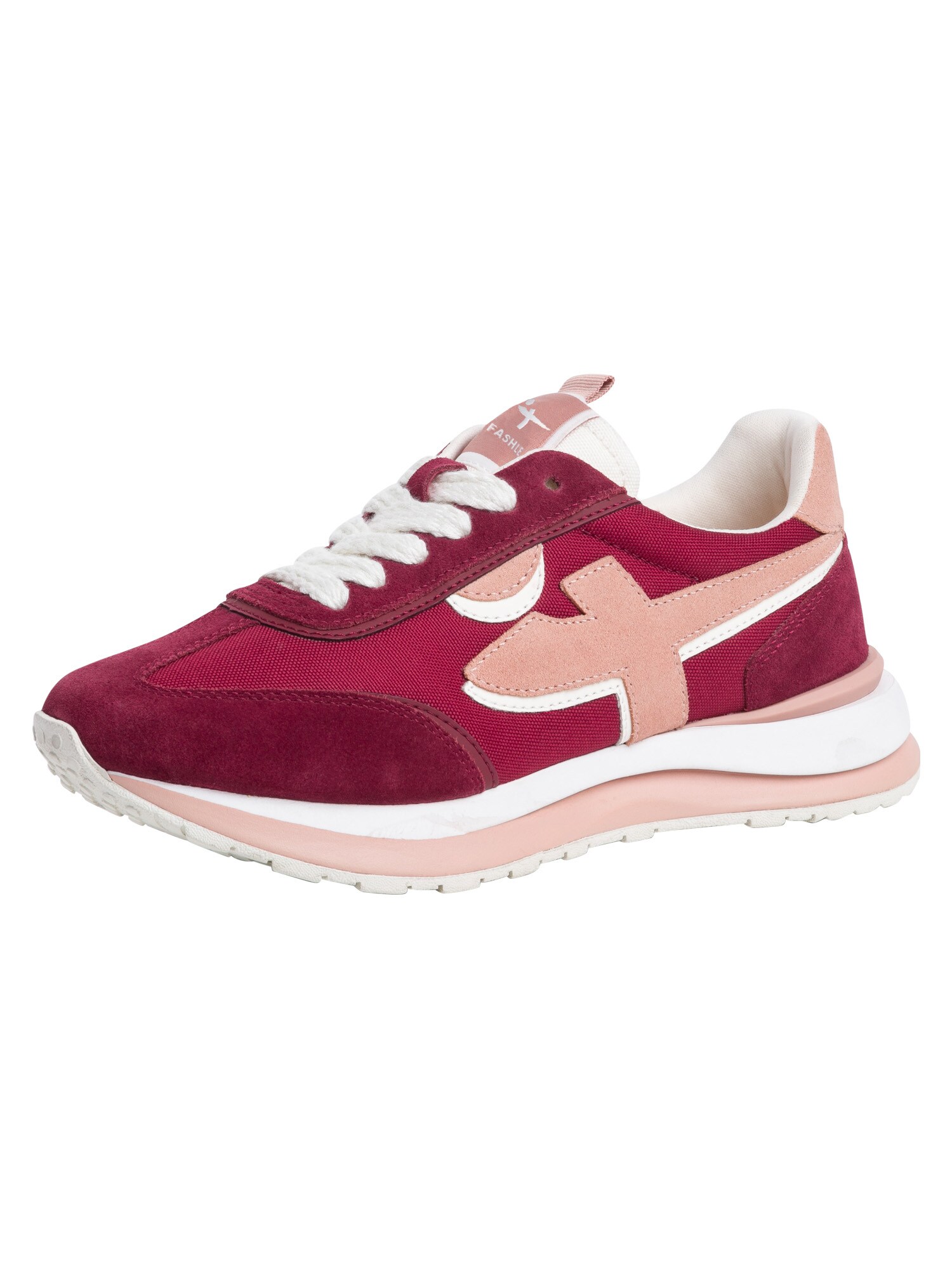 TAMARIS Rövid szárú sportcipők  fáradt rózsaszín / borvörös / fehér