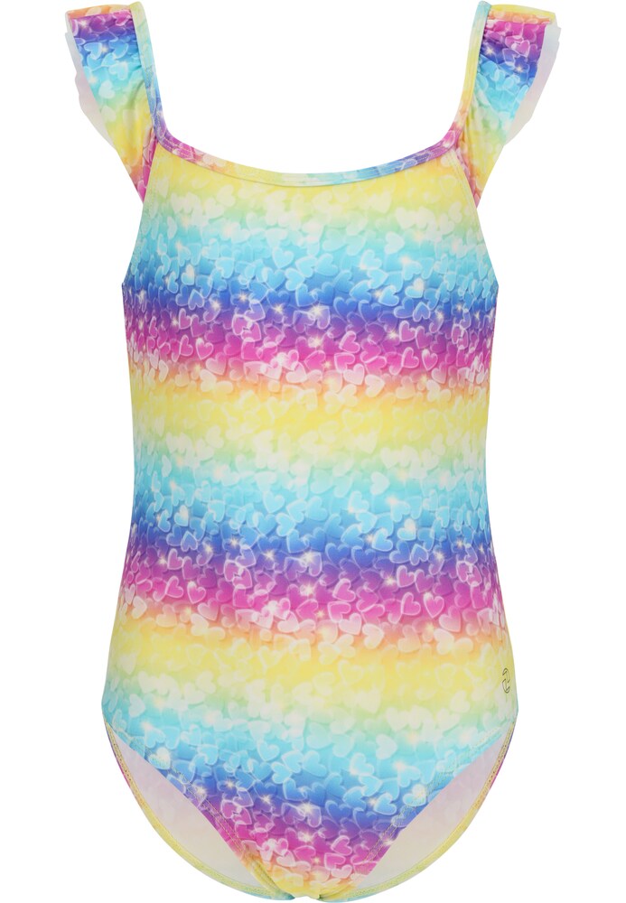 ZigZag Badeanzug 'Carly' Mädchen Größe 104 blau / gelb / rot