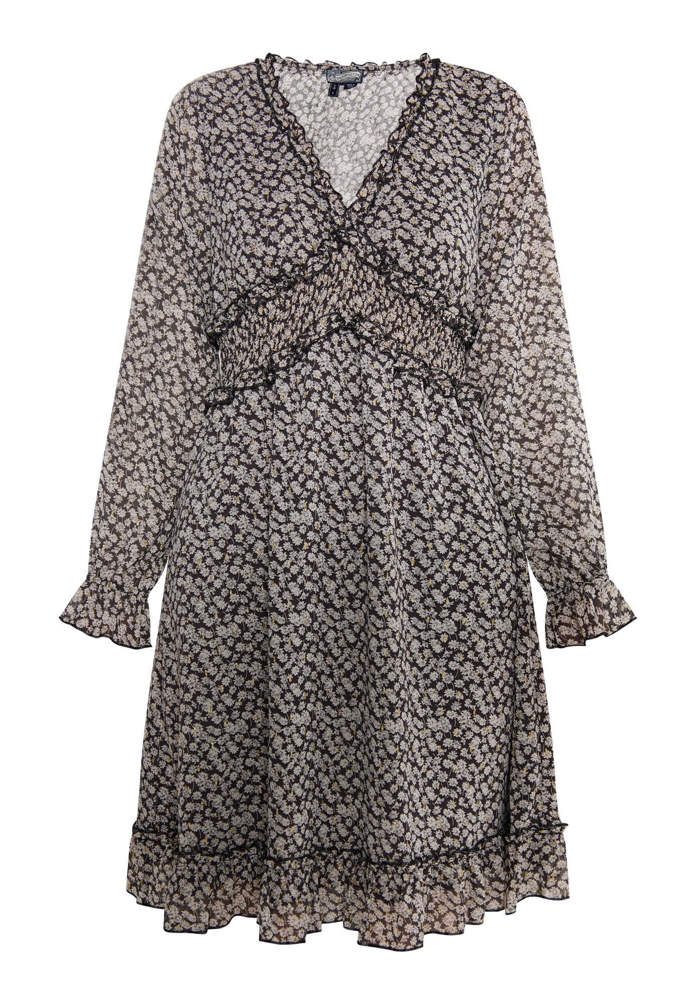 DreiMaster Vintage Rochie  bej / auriu / negru