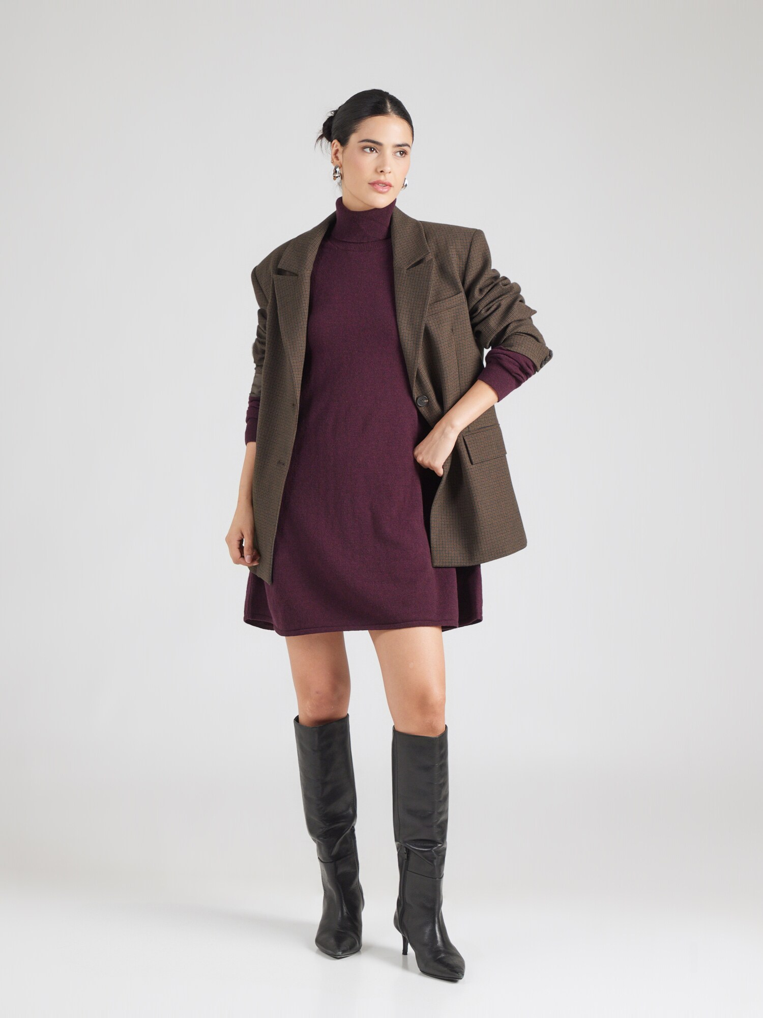 GANT Vestido de punto rojo vino – imagen 3