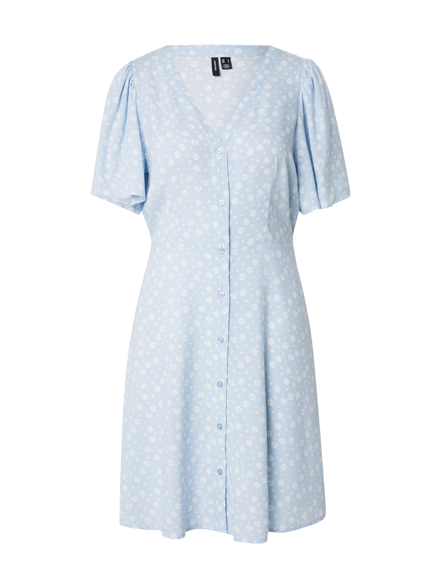 VERO MODA Rochie tip bluză 'VMALBA'  albastru deschis / alb