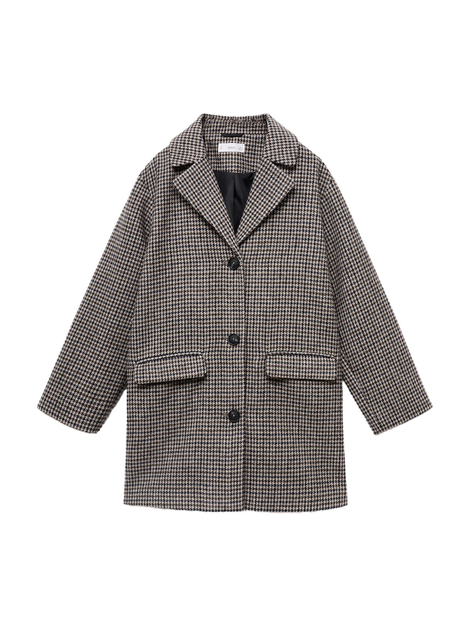 MANGO KIDS Palton LALA  maro cappuccino / maro închis / negru / alb