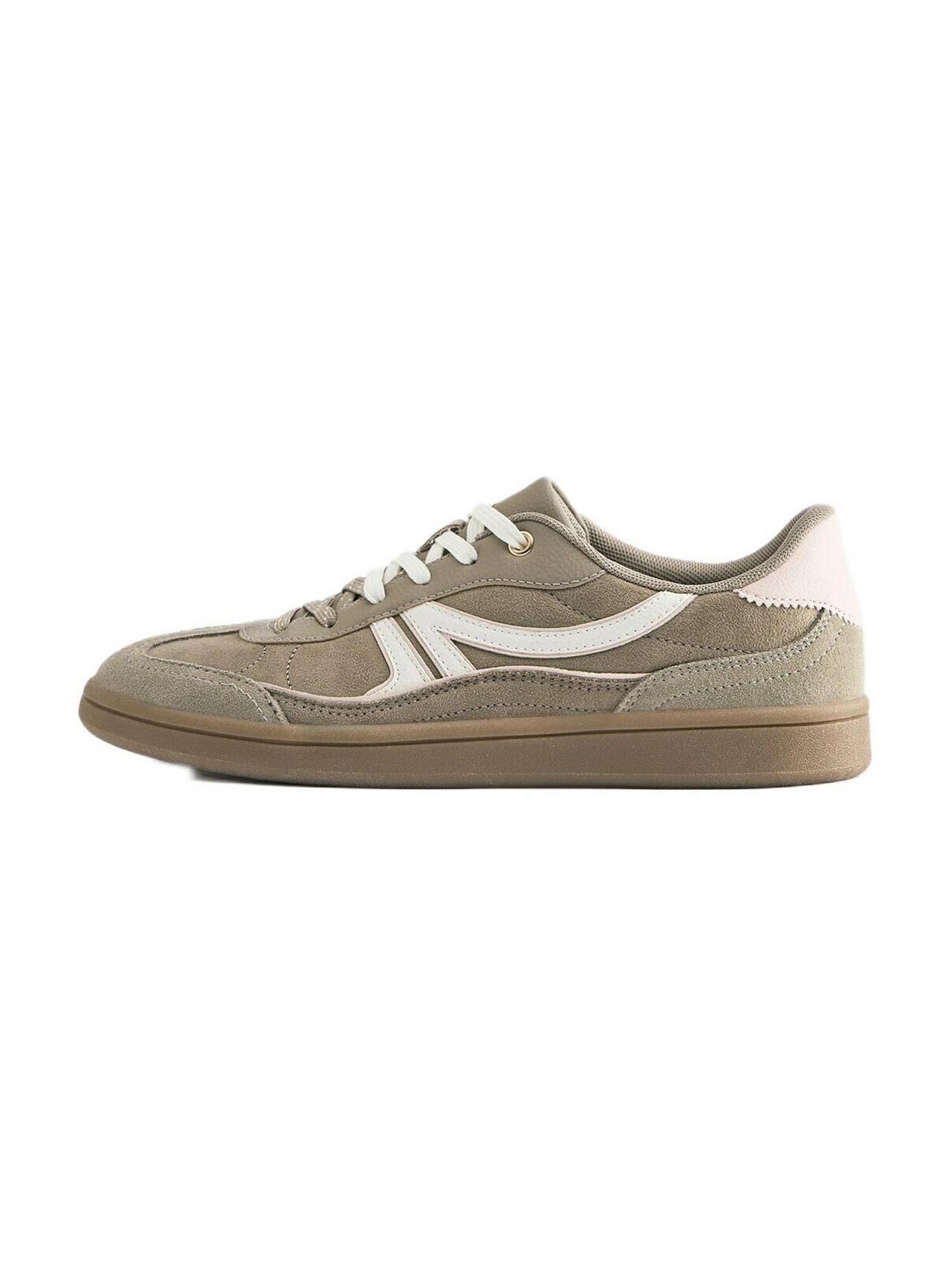 Pull&Bear Sneaker low maro deschis / roz / alb