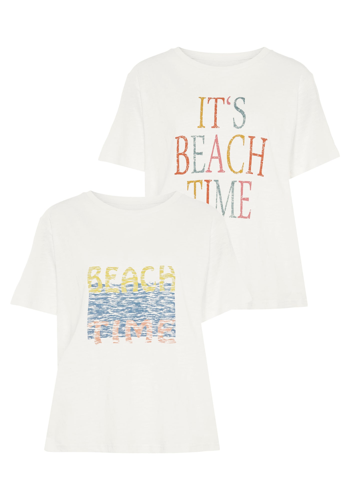 BEACH TIME Marškinėliai mišrios spalvos / balta