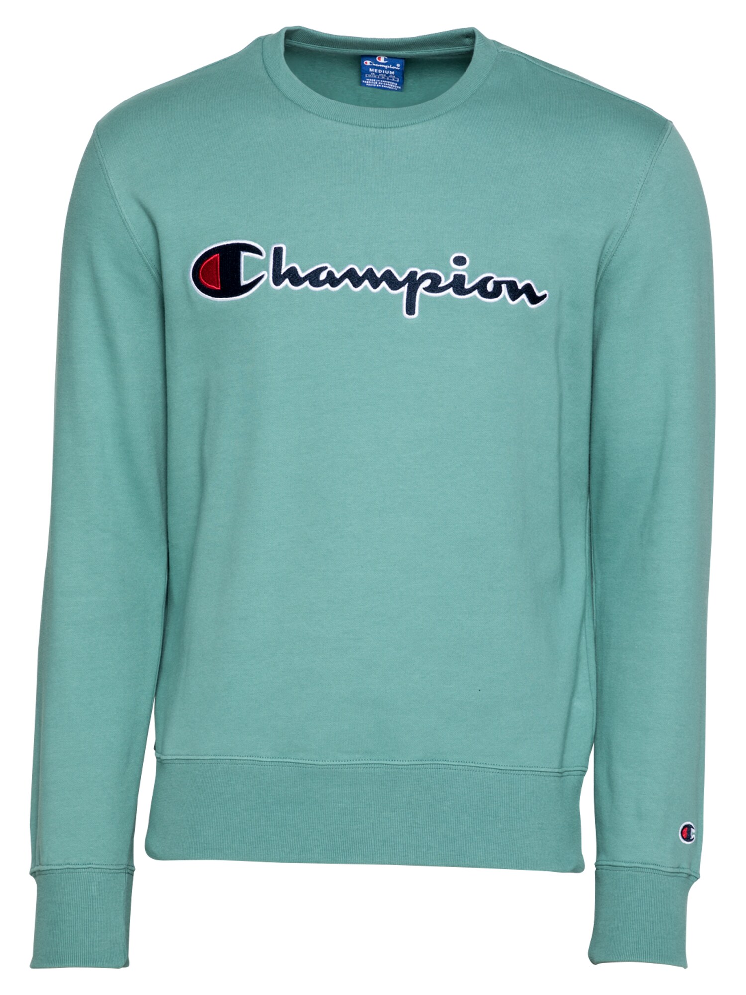 Champion Authentic Athletic Apparel Megztinis be užsegimo  nefrito spalva / tamsiai mėlyna jūros spalva / balta / raudona