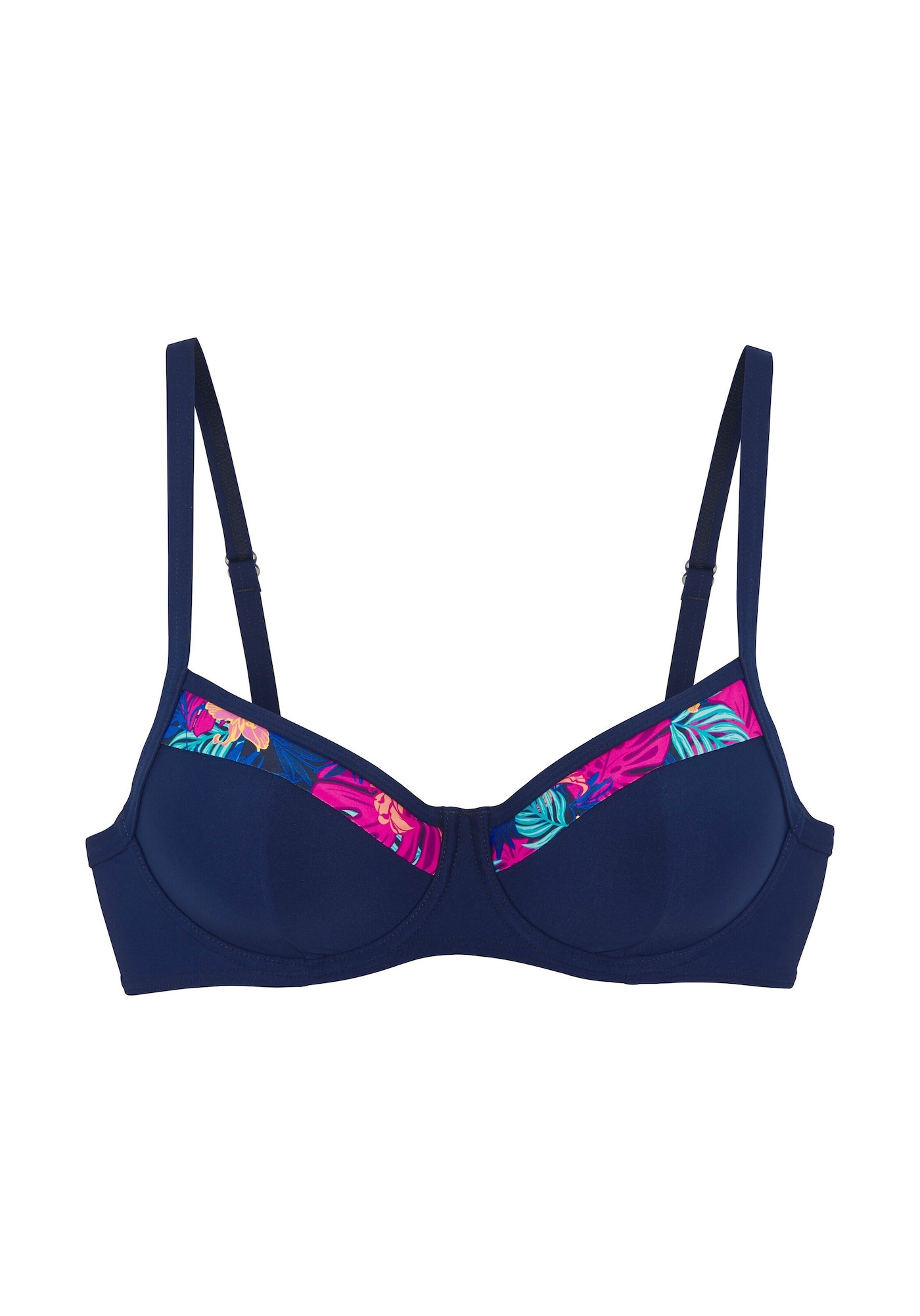 LASCANA Sutien costum de baie  albastru / bleumarin / albastru aqua / roz închis