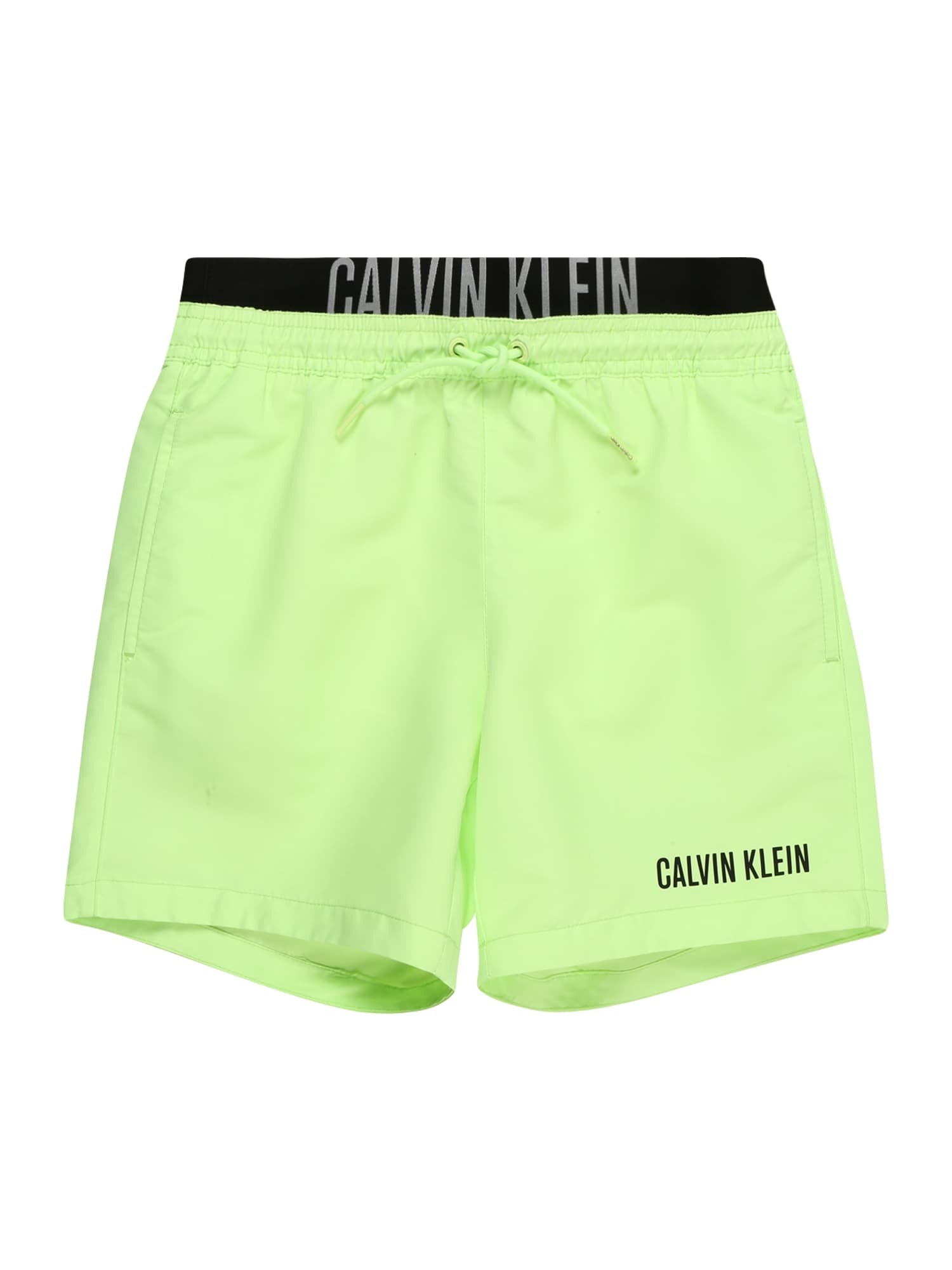 Calvin Klein Swimwear Шорти за плуване 'Intense Power'  лайм / черно / бяло