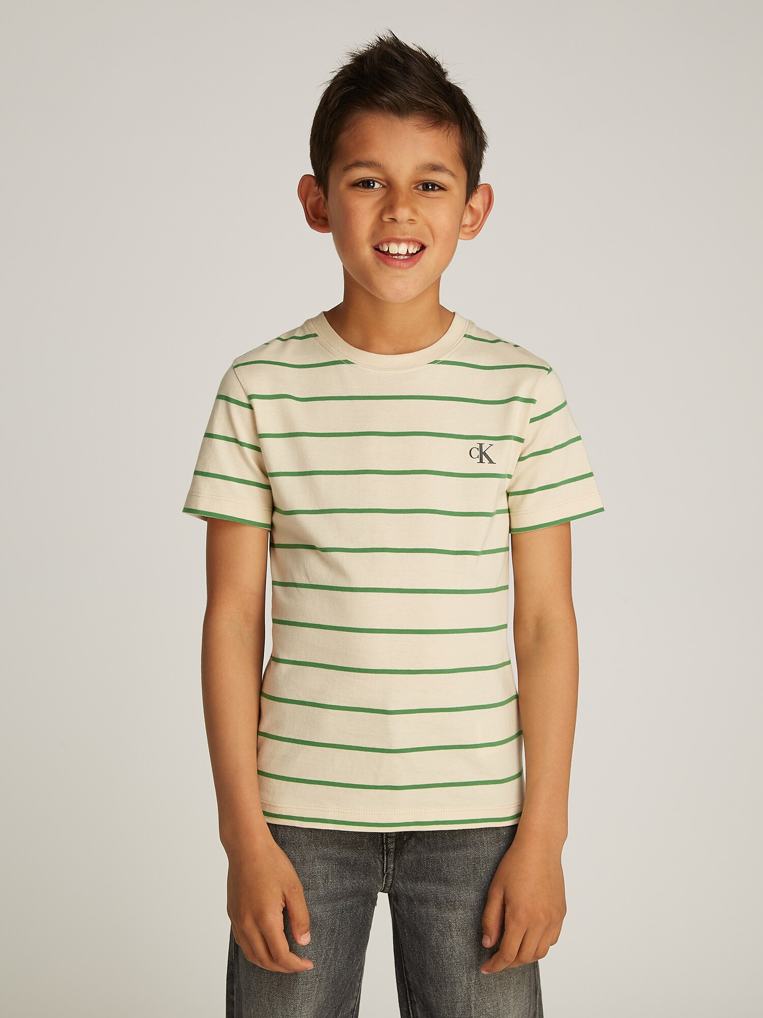 Calvin Klein Jeans Póló  homok / zöld / fekete / piszkosfehér termék 2. képe