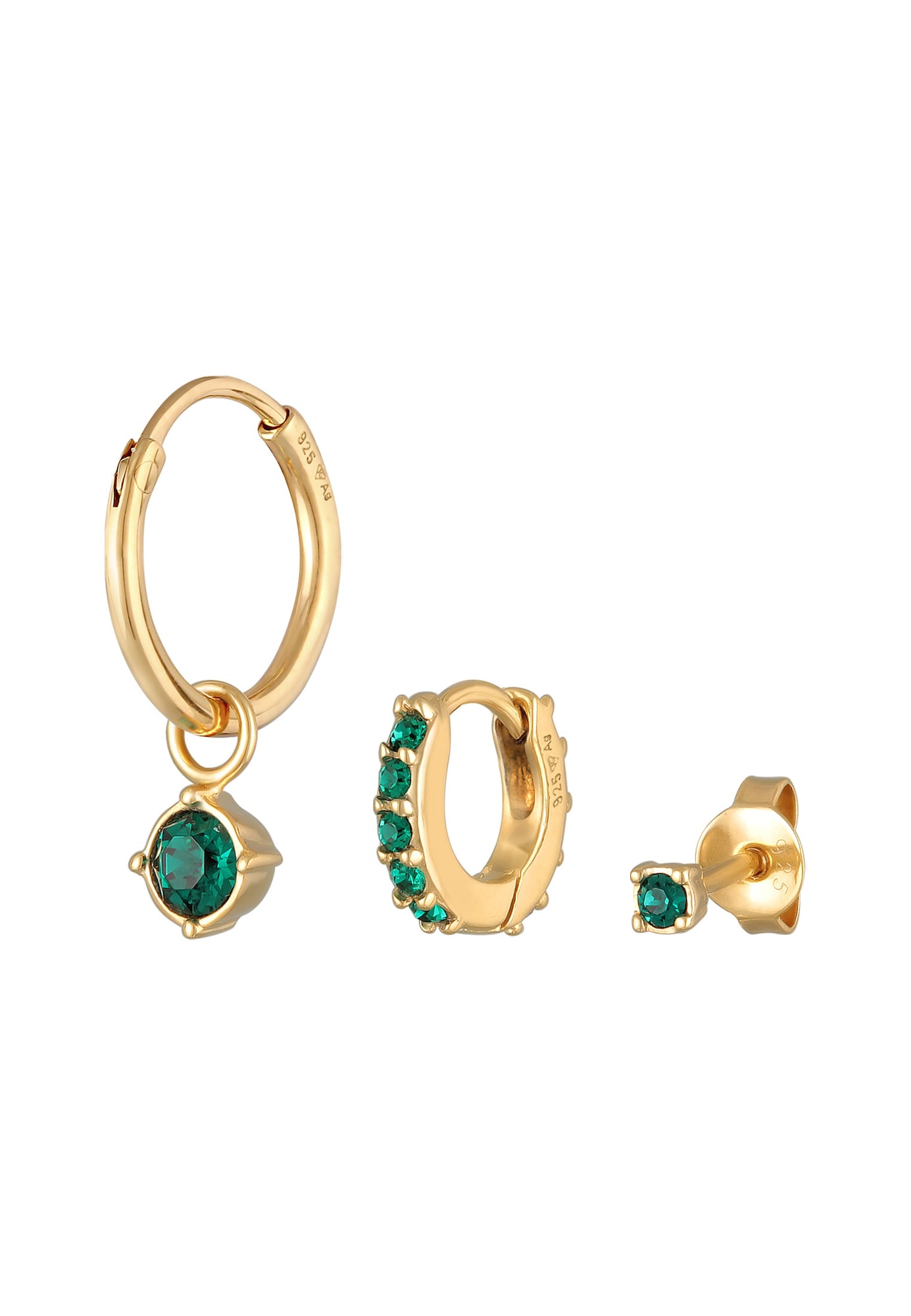 ELLI Set de bijuterii  auriu / verde