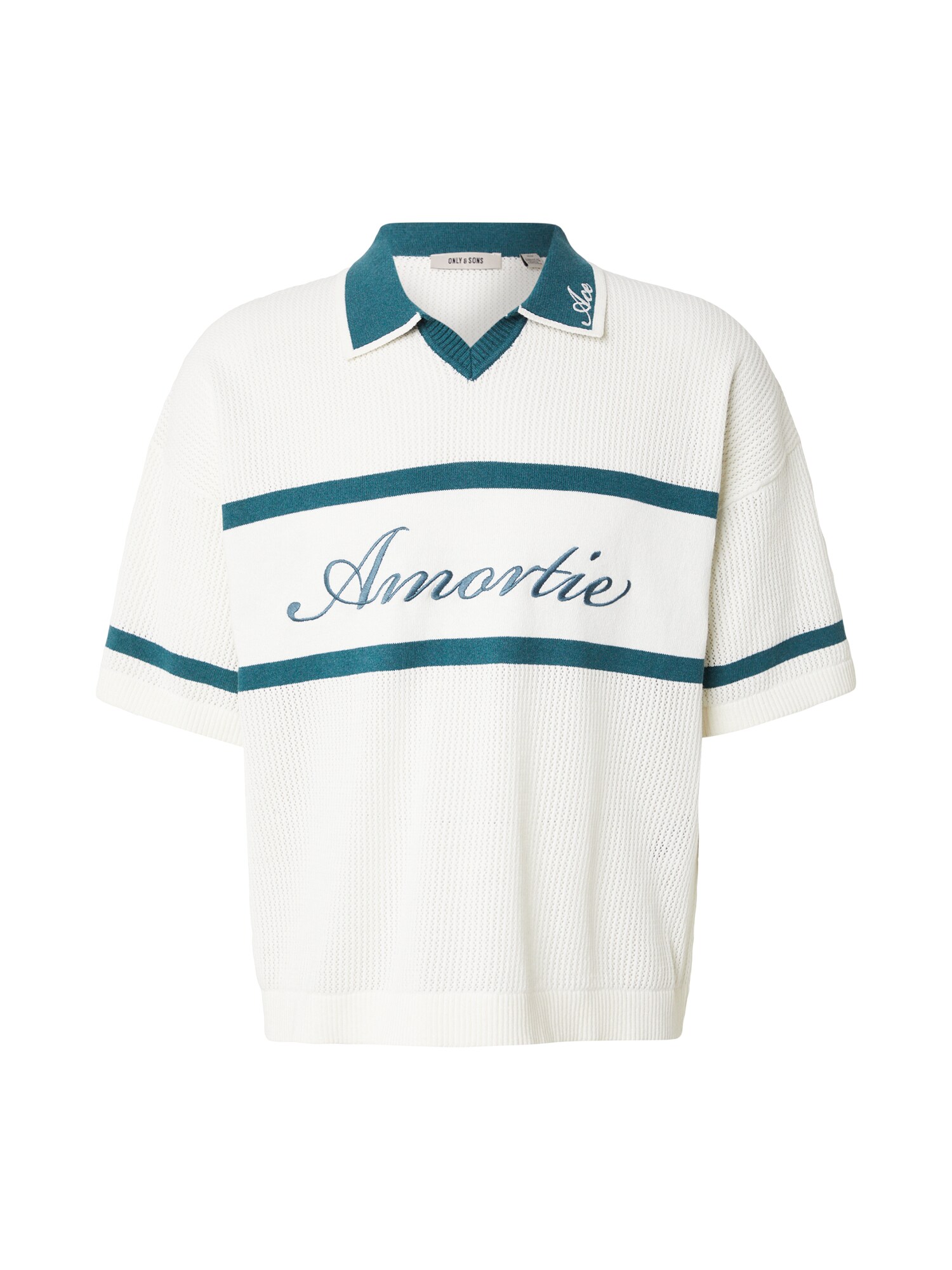 Only &amp; Sons Jersey 'ONSACE LIFE'  petróleo / offwhite