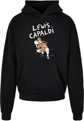 Merchcode Sweatshirt ‘Lewis Capaldi – Snowleopard’ Beige / Bruin / Zwart / Wit