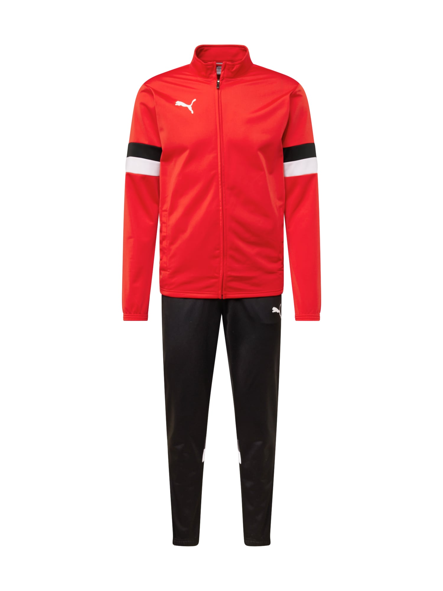 PUMA Облекло за трениране 'TeamRise'  червено / черно / бяло