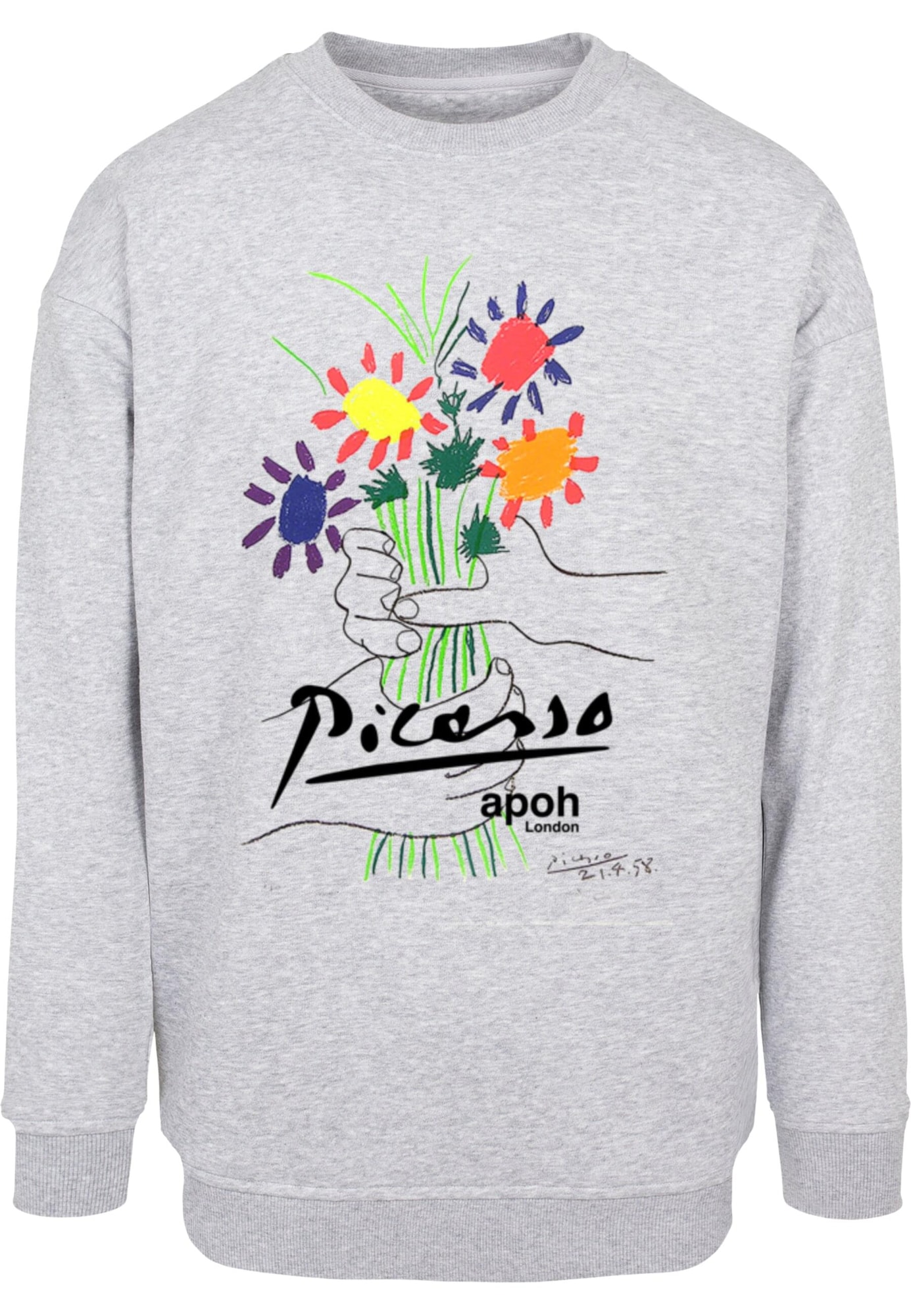 Thumbnail - Merchcode Sweatshirt Apoh - Picasso Flowers of Peace