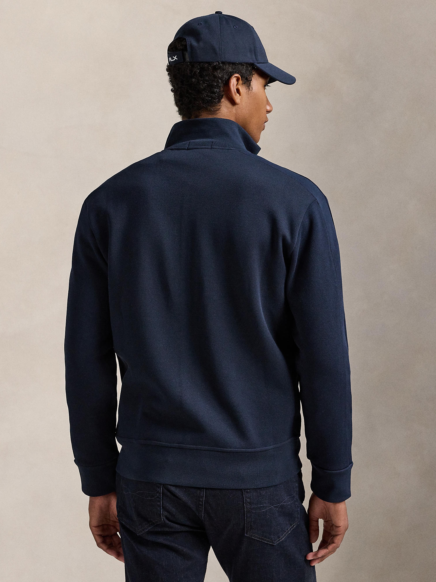 Polo Ralph Lauren Tepláková bunda 'TRACKM9' námornícka modrá / biela (obrázok 3)