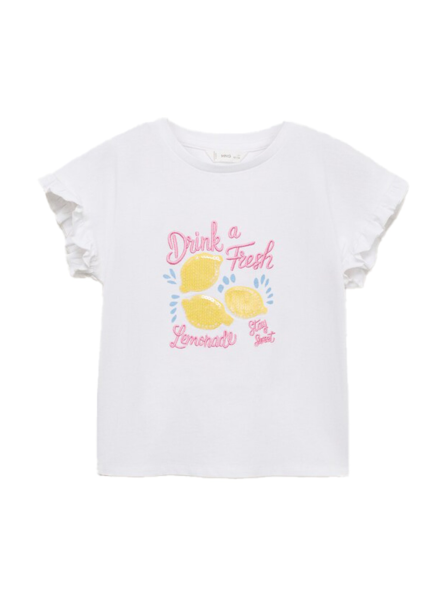 MANGO KIDS Póló 'LEMONADE'  világoskék / sárga / rózsaszín / piszkosfehér akciós termékkép 1