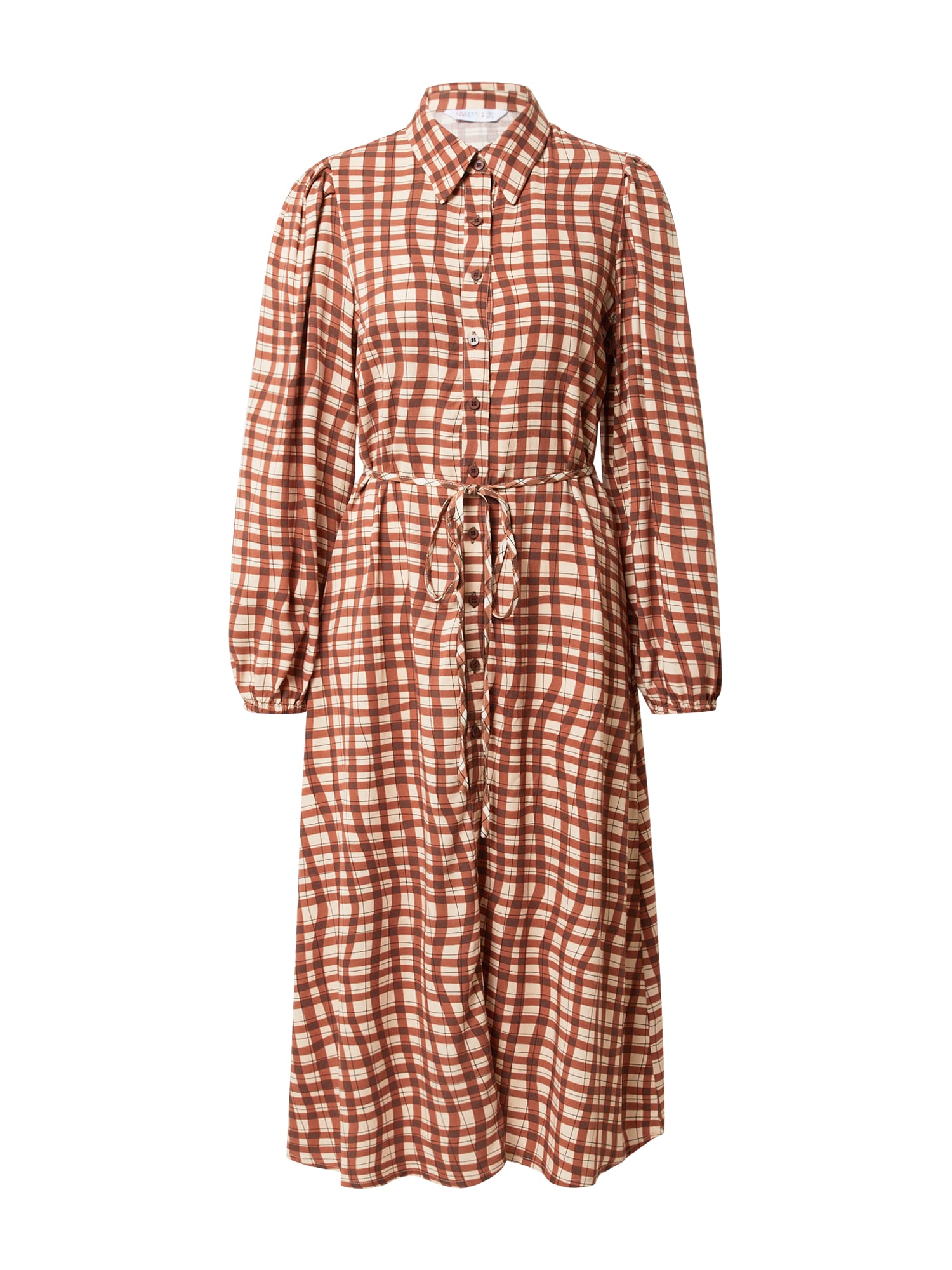 Compania Fantastica Košulja haljina 'Vestido'  boja pijeska / hrđavo smeđa / tamno smeđa