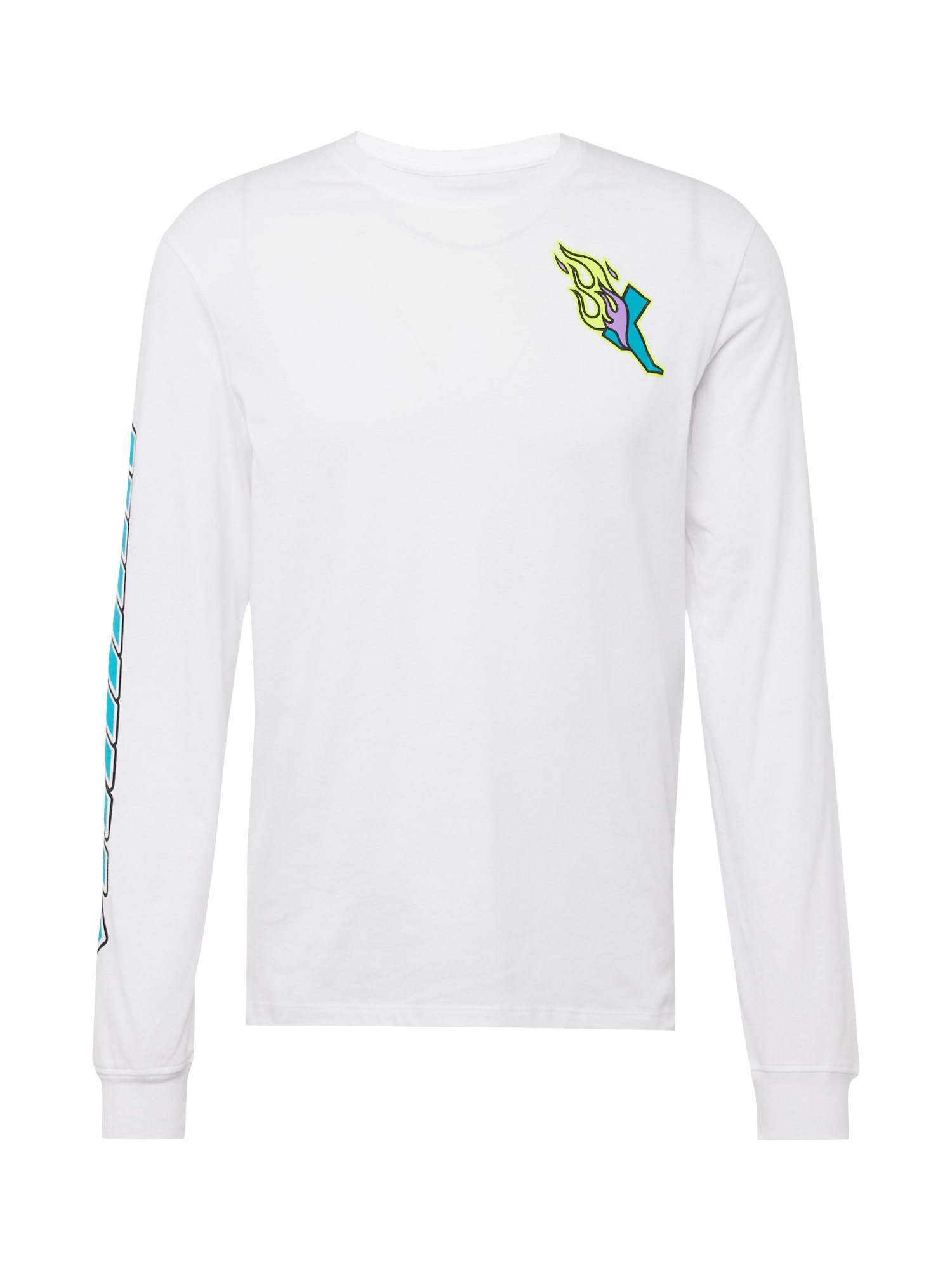 UNDER ARMOUR Sportiniai marškinėliai 'RUN EVERYWHERE' vandens spalva / neoninė žalia / juoda / balta